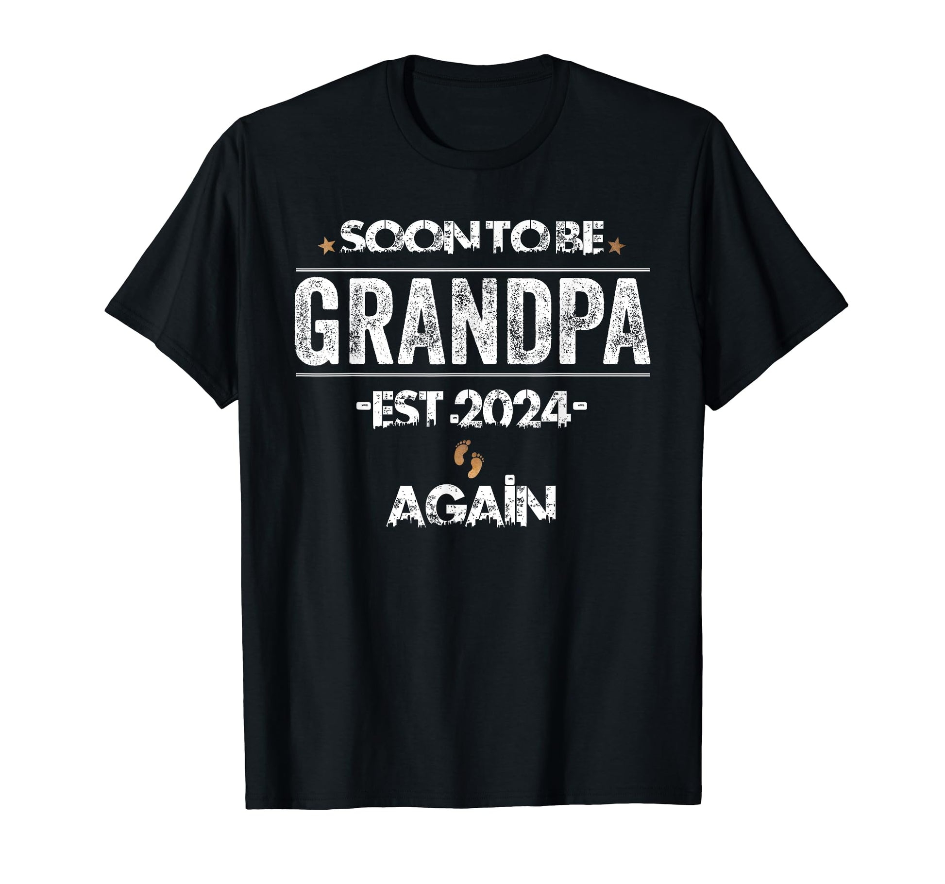 Mens Soon To Be Grandpa Again Promoted T-Shirt - Graphic Print for Adults - T-Shirt, Sweatshirt, Hoodie