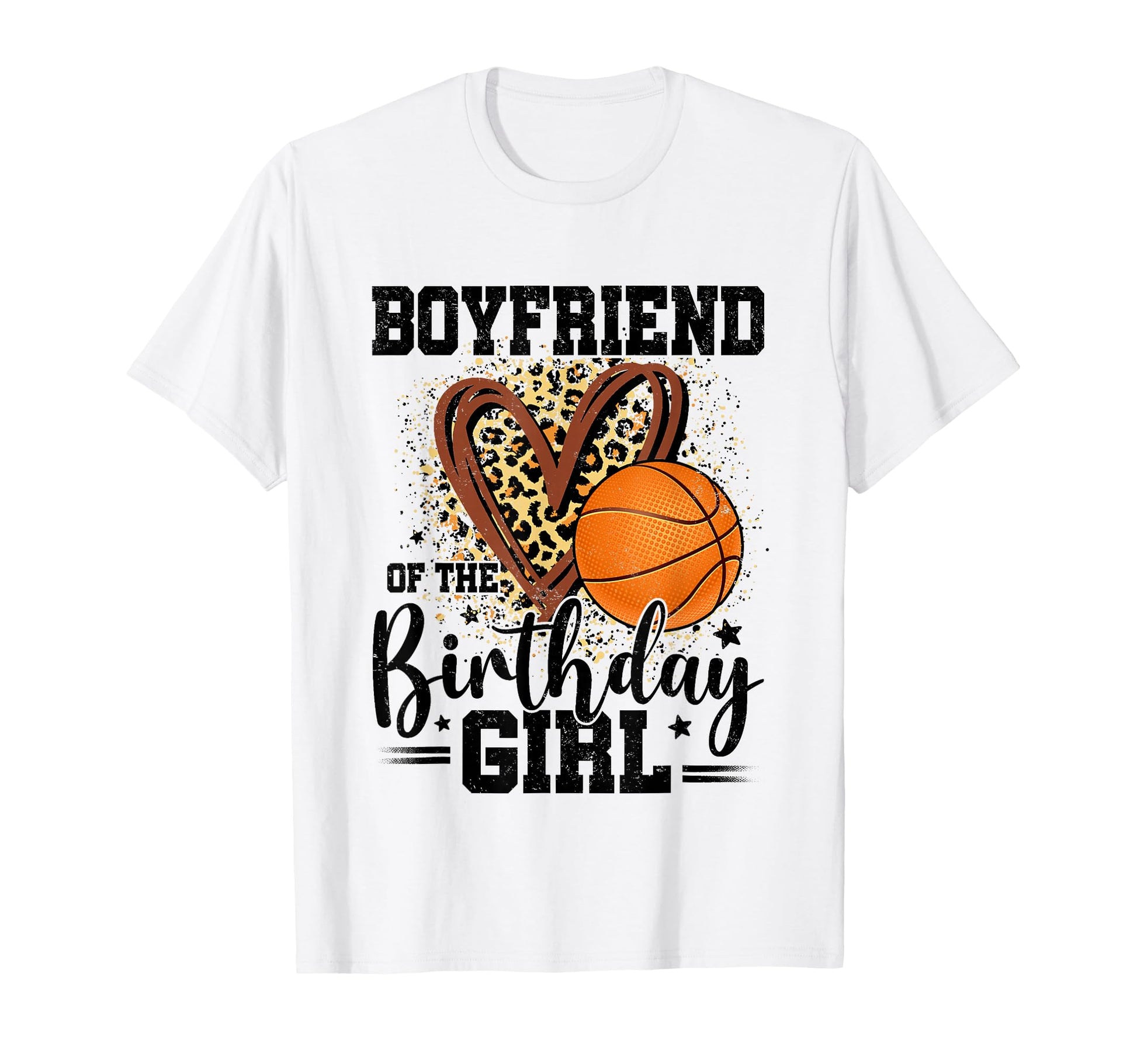 Boyfriend Birthday Basketball Heart T-Shirt - Custom Art Print for Adults - T-Shirt, Sweatshirt, Hoodie