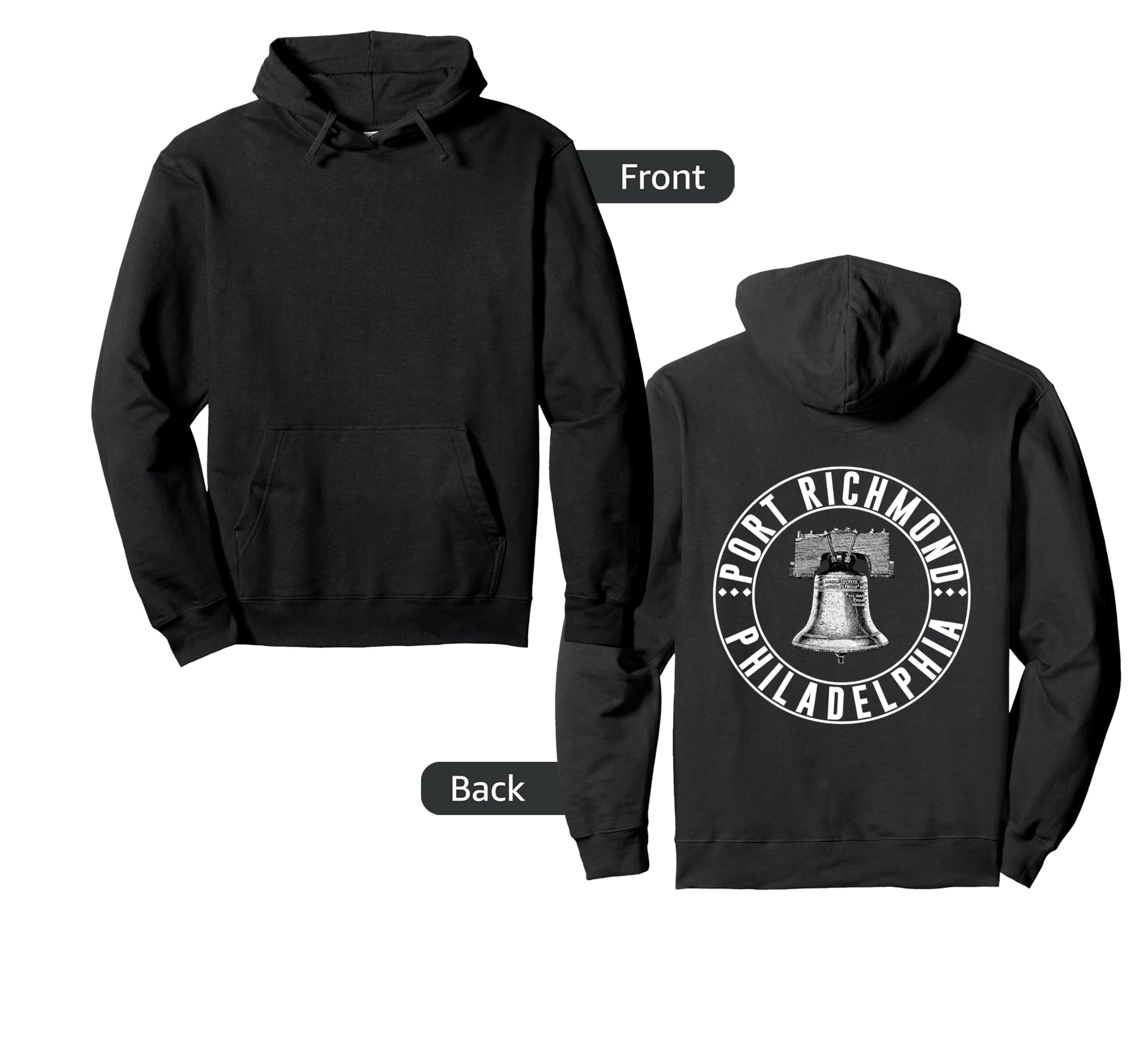 Port Richmond Philly Neighborhood Hoodie - Minimalist Print Unisex - T-Shirt, Sweatshirt, Hoodie