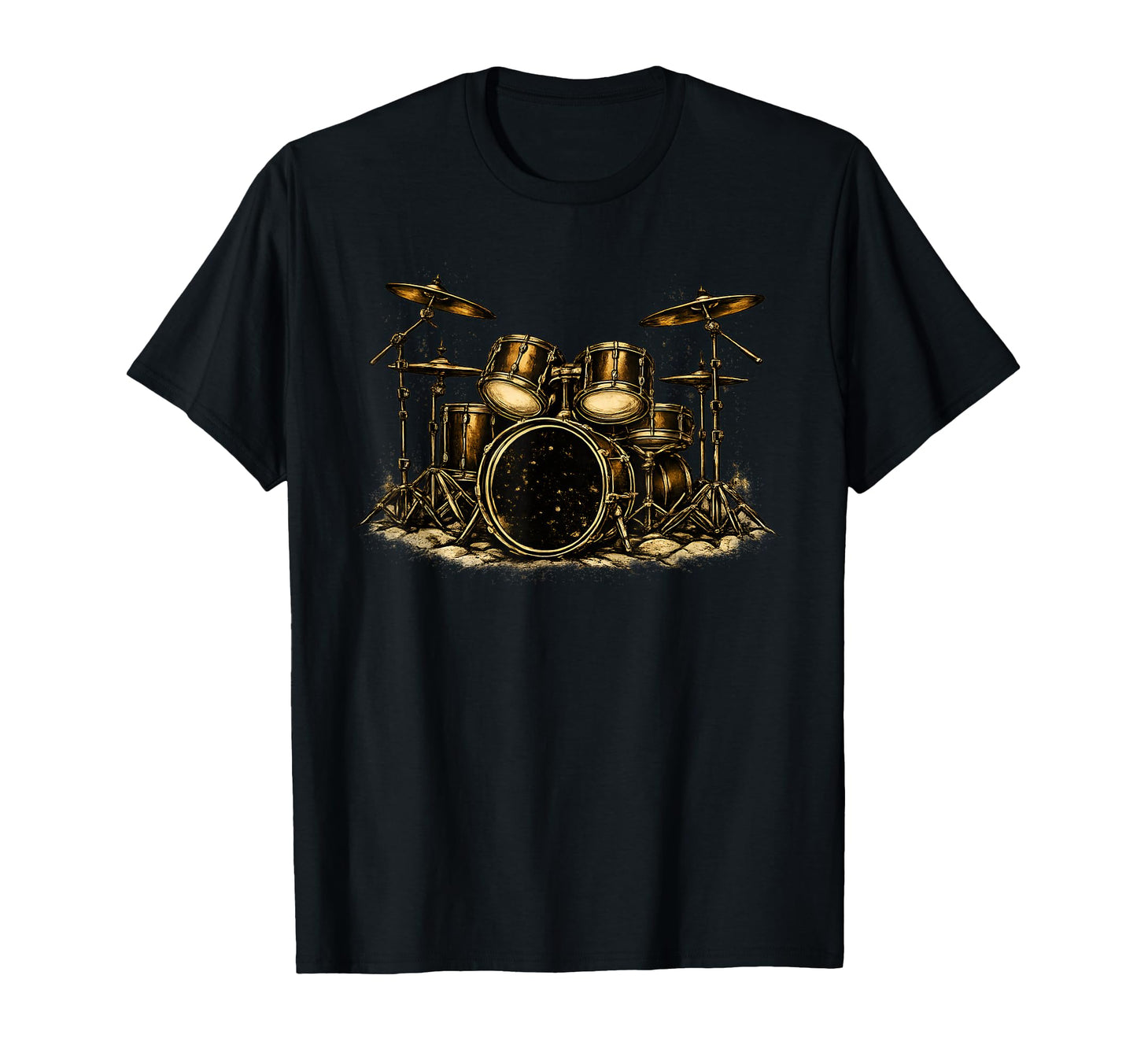Bronze Drum Set Drummers Musicians T-Shirt - Novelty Apparel Men Women - T-Shirt, Sweatshirt, Hoodie