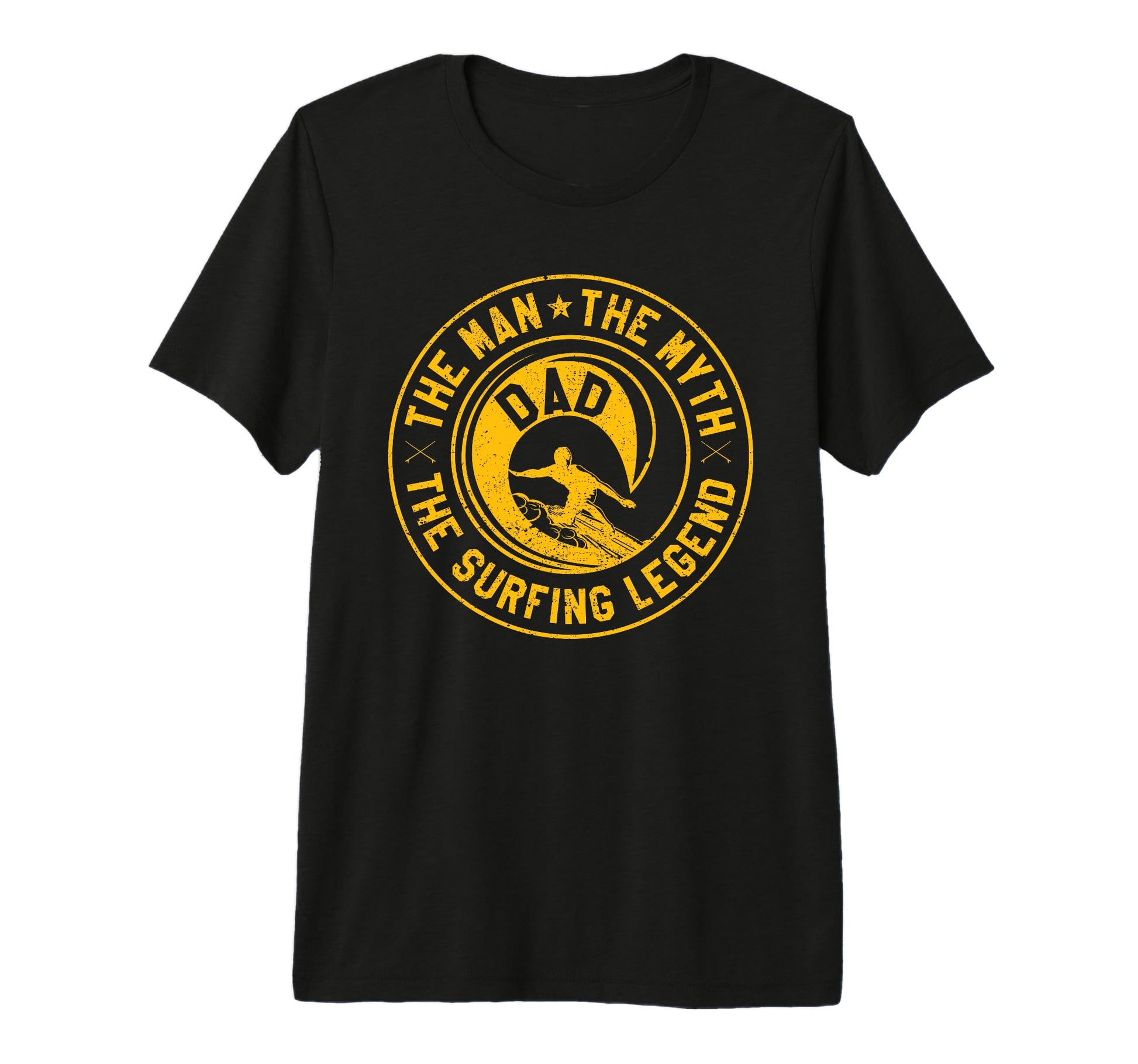 Dad Myth Surfing Legend Fathers T-Shirt - Casual Everyday Wear Men Women - T-Shirt, Sweatshirt, Hoodie
