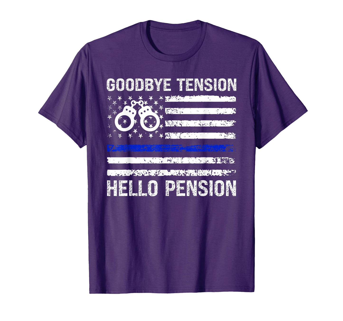 Goodbye Tension Hello Pension Retired T-Shirt - Unique Graphic Unisex - T-Shirt, Sweatshirt, Hoodie