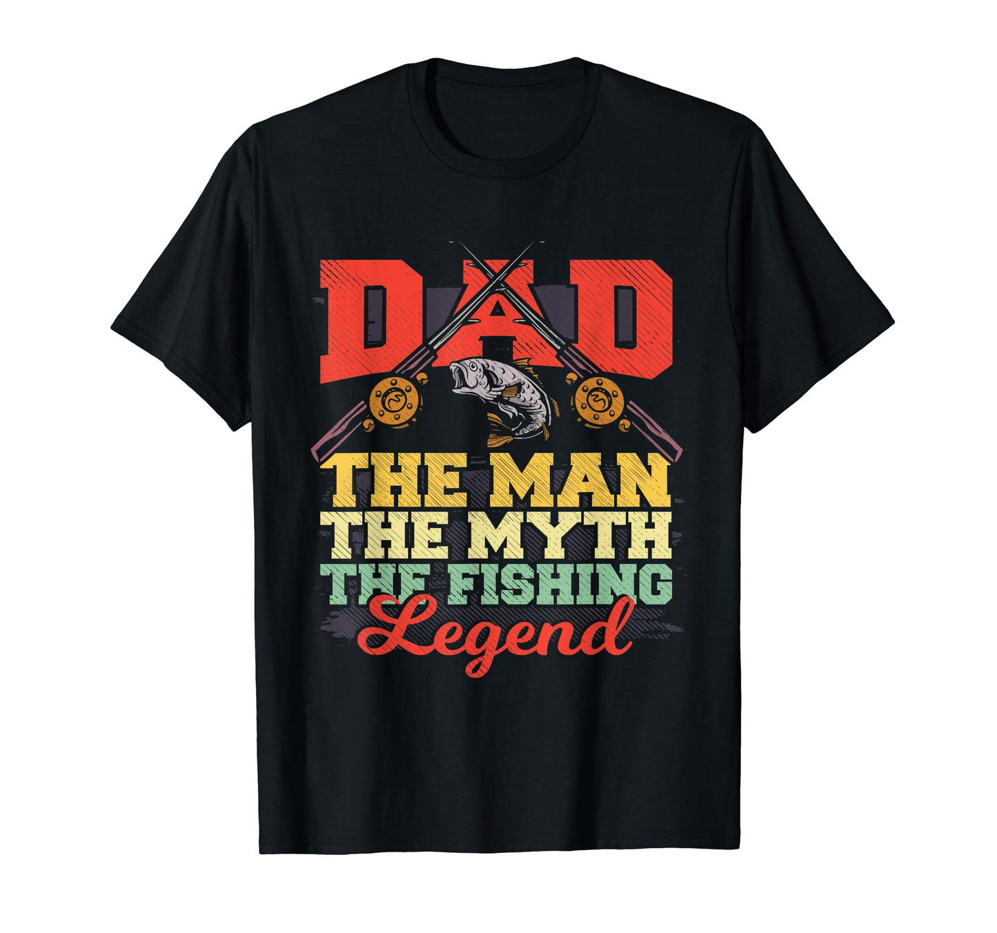 Dad Myth Fishing Legend T-Shirt - Minimalist Print for Adults - T-Shirt, Sweatshirt, Hoodie