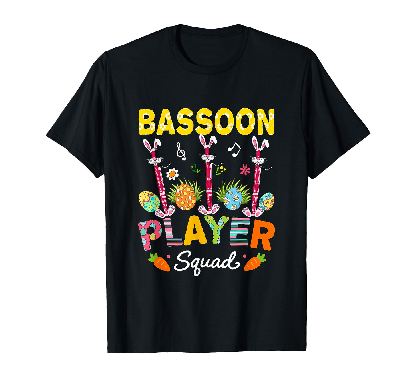 Bassoons Player Squad Easter Bunny T-Shirt - Trendy Graphic for Adults - T-Shirt, Sweatshirt, Hoodie