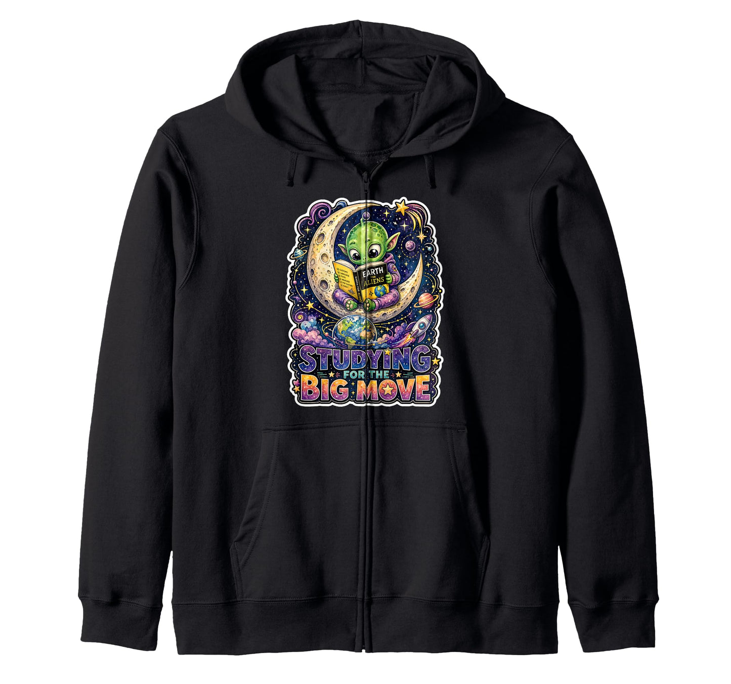 Tycoon Tees Outer Space Sweatshirt - Fun Novelty Design Unisex - T-Shirt, Sweatshirt, Hoodie