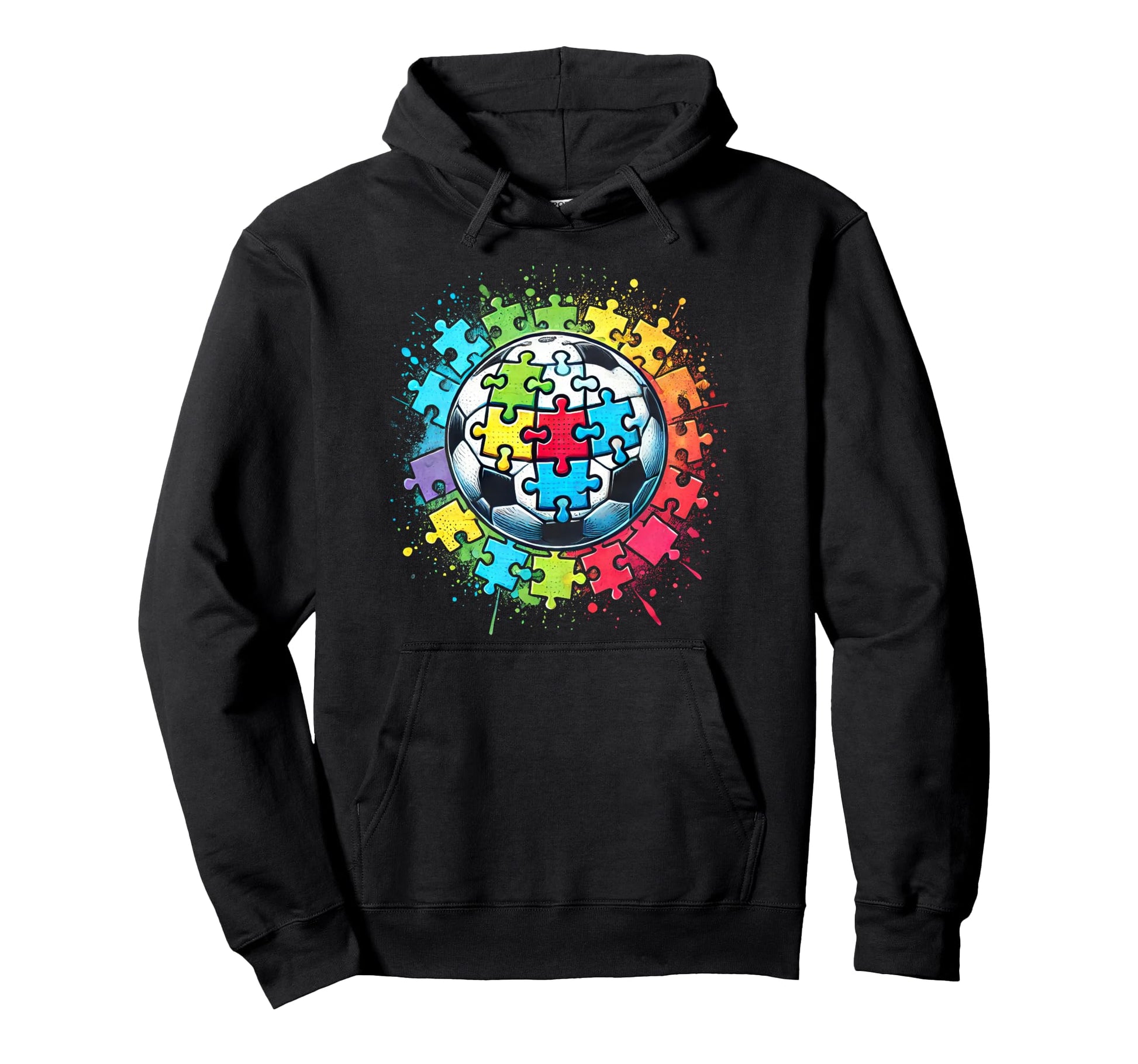 Soccer Ball Autism Awareness Month Hoodie - Minimalist Print Men Women - T-Shirt, Sweatshirt, Hoodie