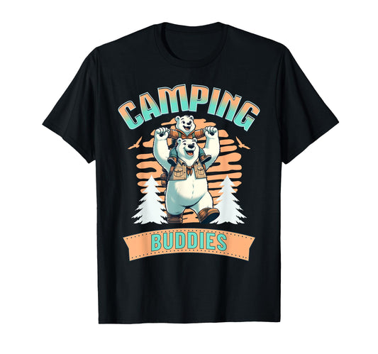 Camping Buddies Dad Father Son T-Shirt - Novelty Apparel for Adults - T-Shirt, Sweatshirt, Hoodie