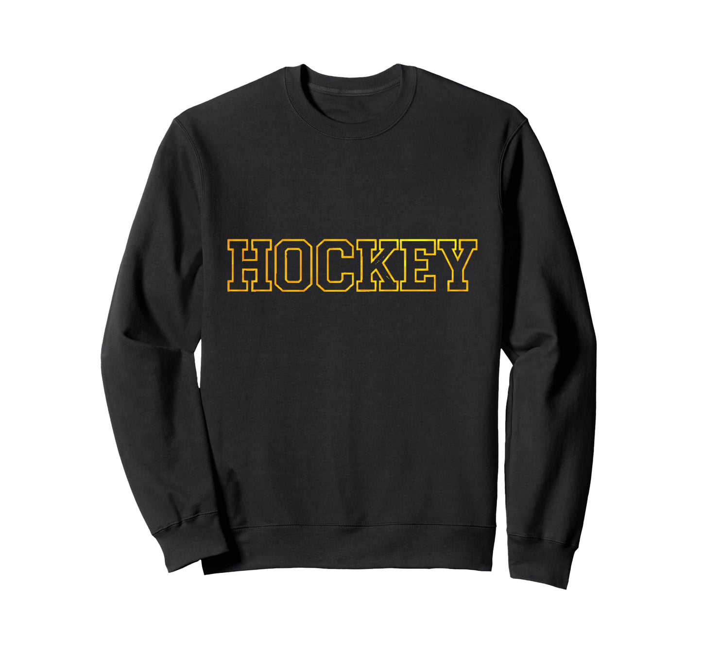 Hockey Varsity Block Text Sweatshirt - Unique Graphic Men Women - T-Shirt, Sweatshirt, Hoodie