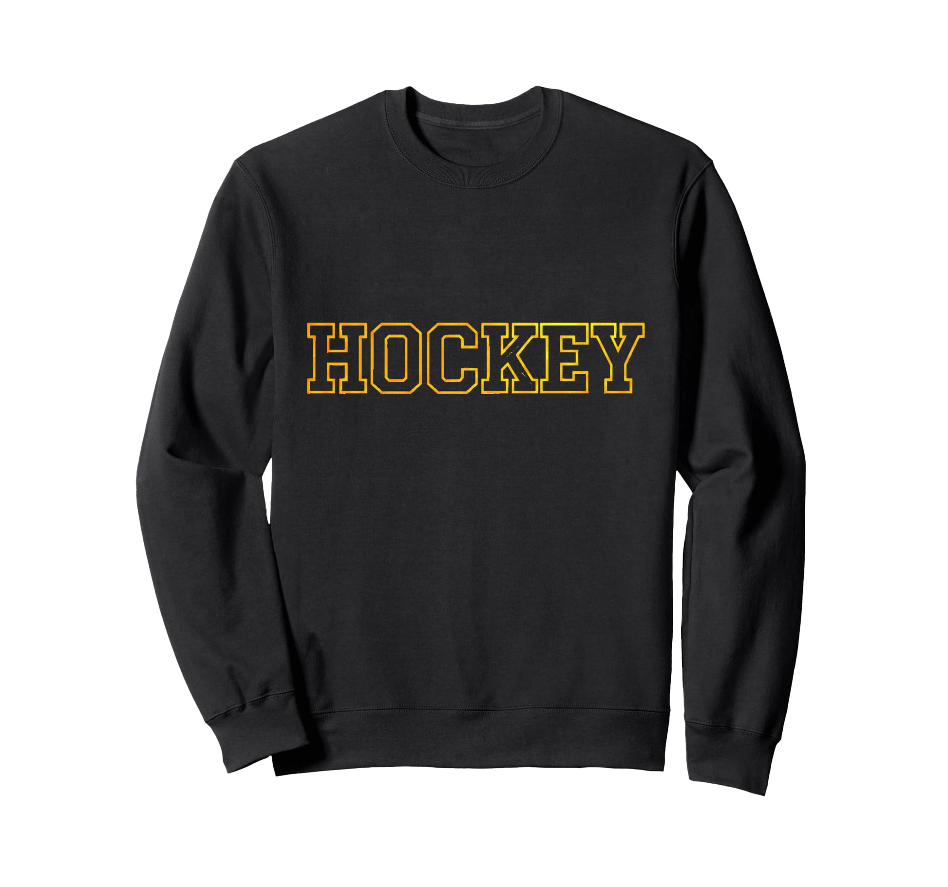 Hockey Varsity Block Text Sweatshirt - Unique Graphic Men Women - T-Shirt, Sweatshirt, Hoodie