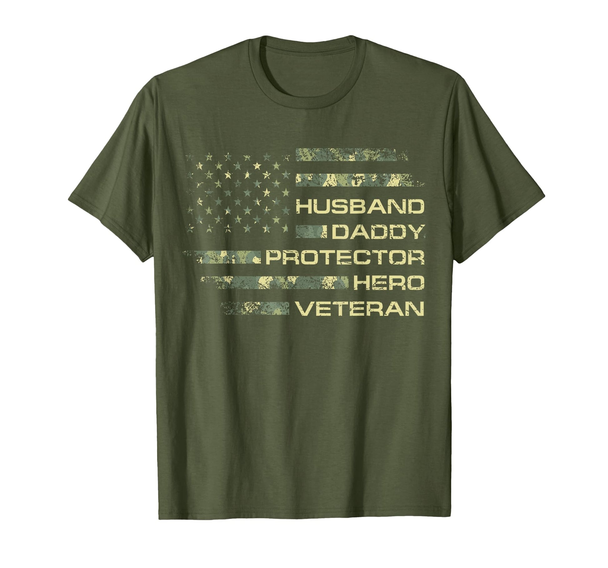 Husband Daddy Protector Hero Veteran Usa T-Shirt - Unique Graphic Unisex - T-Shirt, Sweatshirt, Hoodie