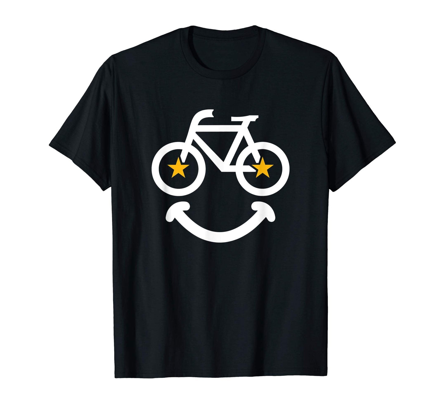 Bicycle Happy Face Cycling T-Shirt - Aesthetic Graphic for Adults - T-Shirt, Sweatshirt, Hoodie