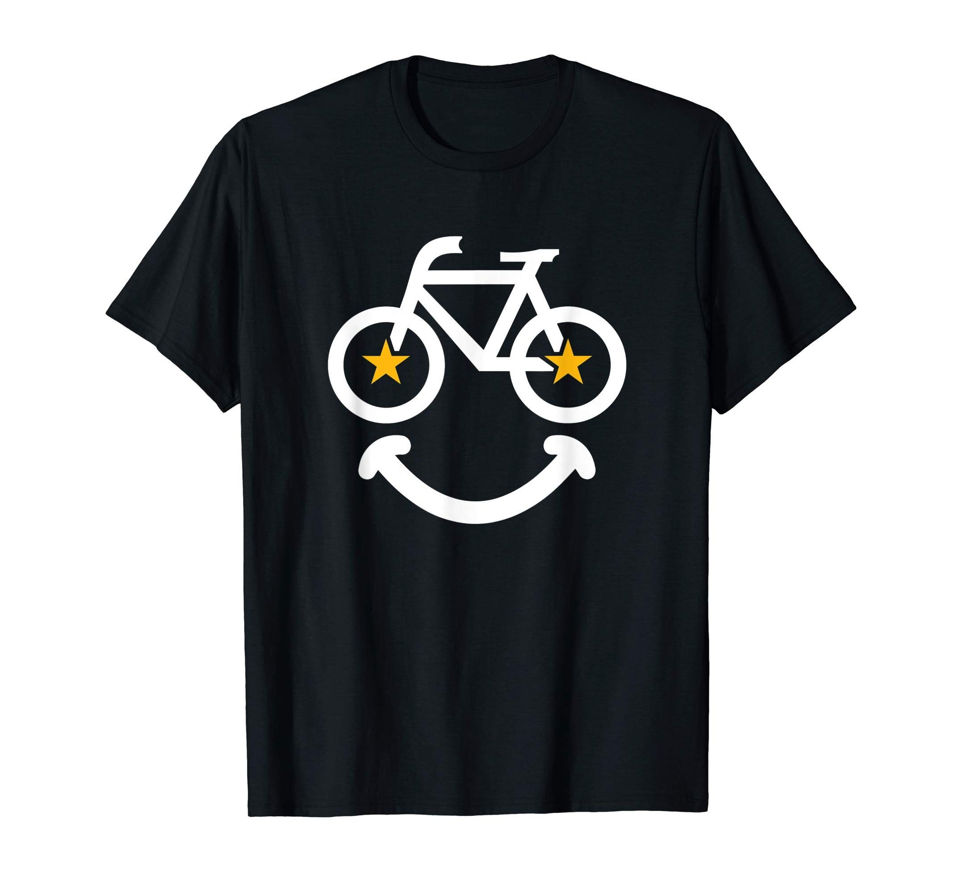 Bicycle Happy Face Cycling T-Shirt - Aesthetic Graphic for Adults - T-Shirt, Sweatshirt, Hoodie