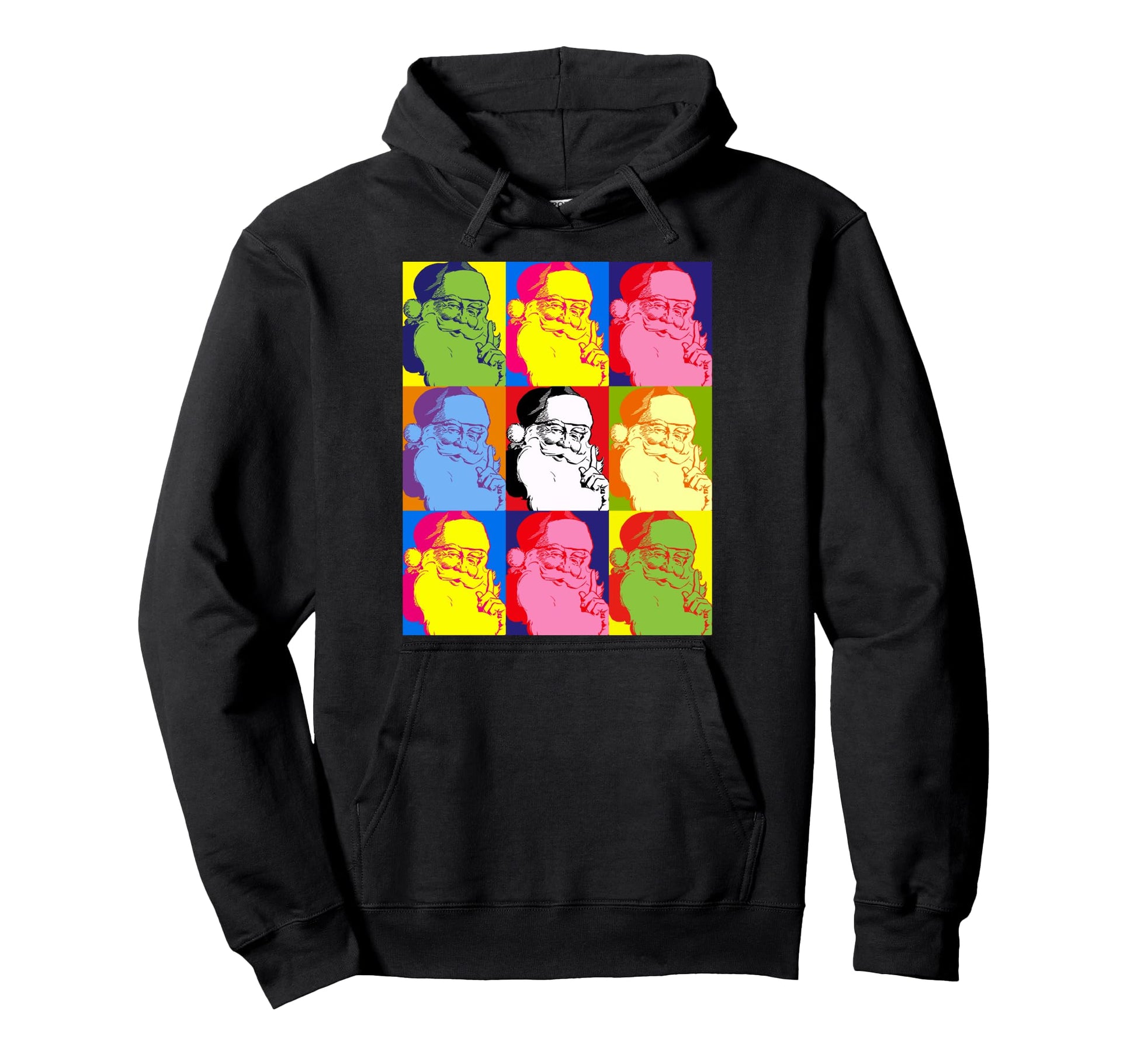 Funny Pop Art Santa Hoodie - Streetwear Style for Adults - T-Shirt, Sweatshirt, Hoodie
