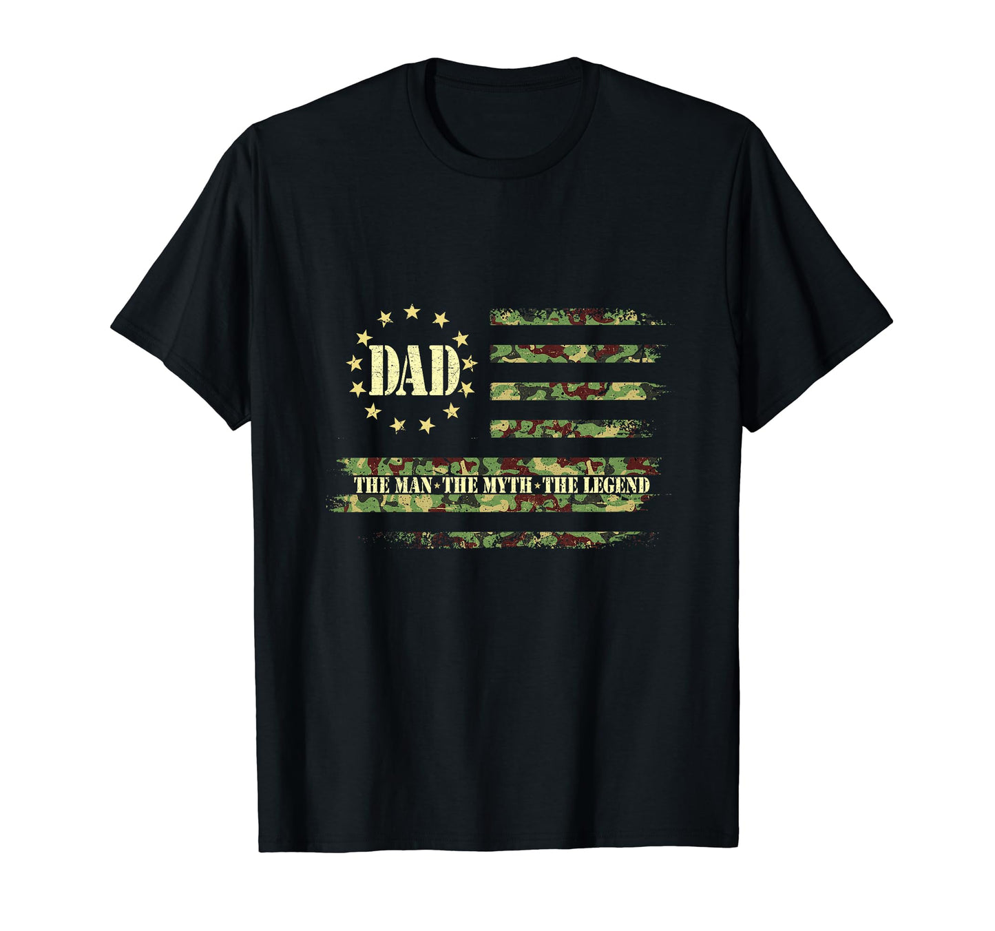 Dad Myth Legend Camo Us American Flag T-Shirt - Novelty Apparel Men Women - T-Shirt, Sweatshirt, Hoodie