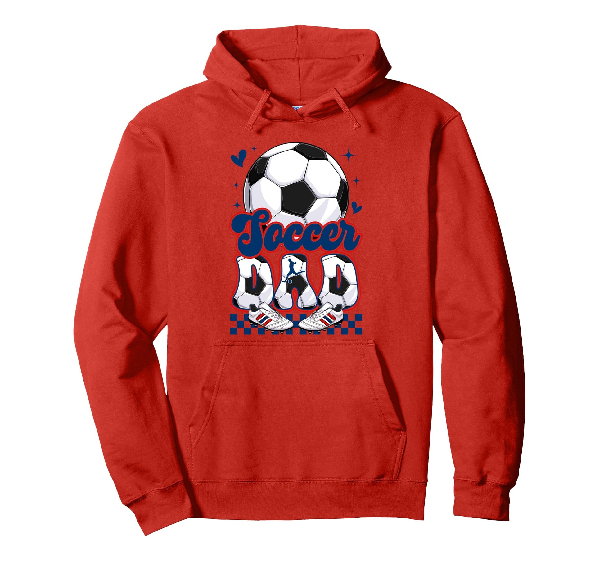 Groovy Soccer Dad Daddy Father Happy Hoodie - Custom Art Print Men Women - T-Shirt, Sweatshirt, Hoodie