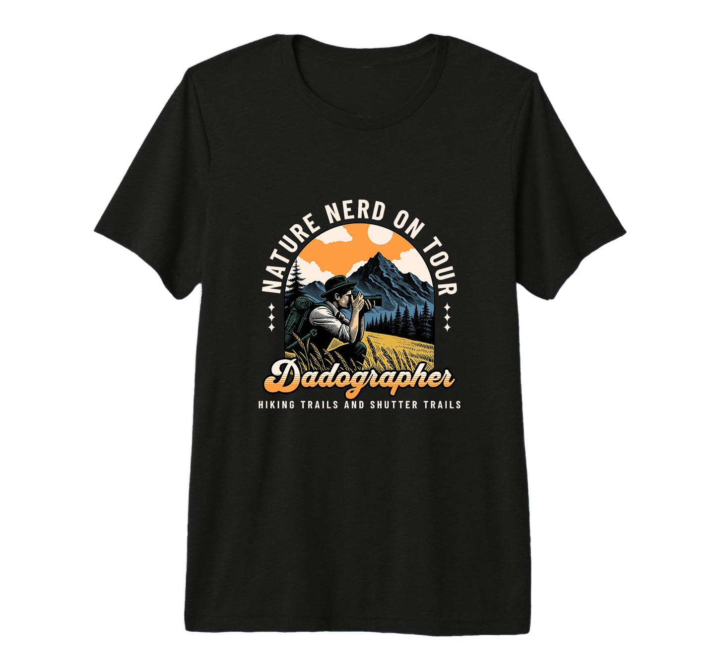 Mens Dadographer Nature Nerd Funny Dad T-Shirt - Graphic Print for Adults - T-Shirt, Sweatshirt, Hoodie