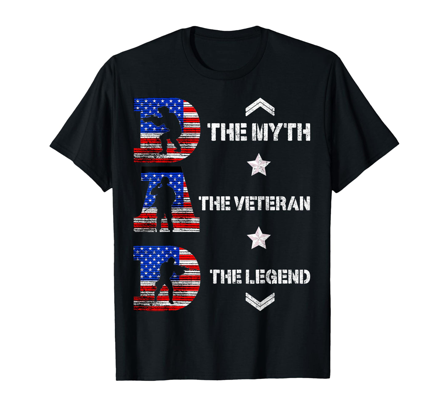 Dad Myth Veteran Legend Patriotic T-Shirt - Minimalist Print for Adults - T-Shirt, Sweatshirt, Hoodie
