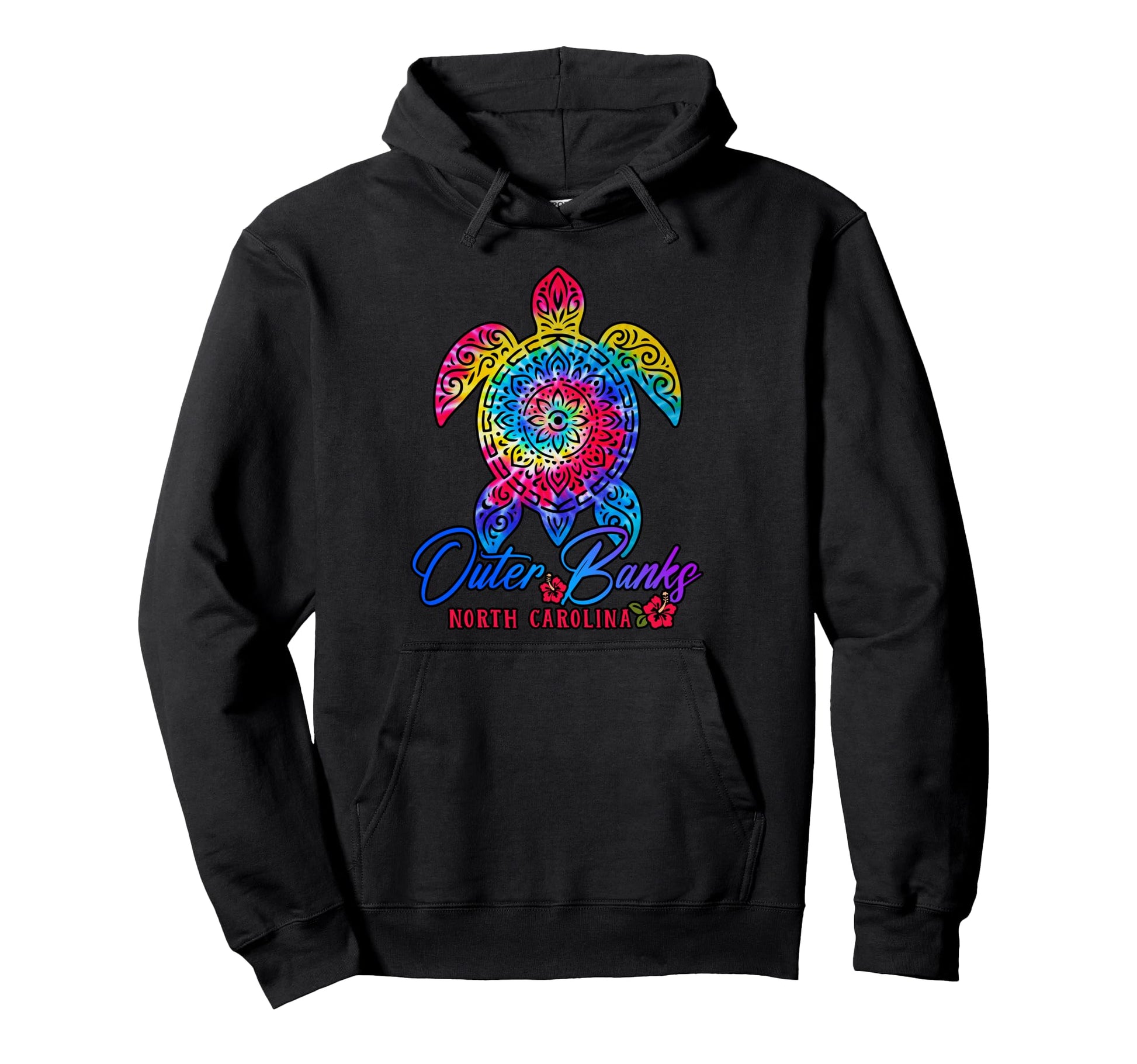 Outer Banks Tie Dye Sea Turtle Summer Hoodie - Aesthetic Graphic Men Women - T-Shirt, Sweatshirt, Hoodie