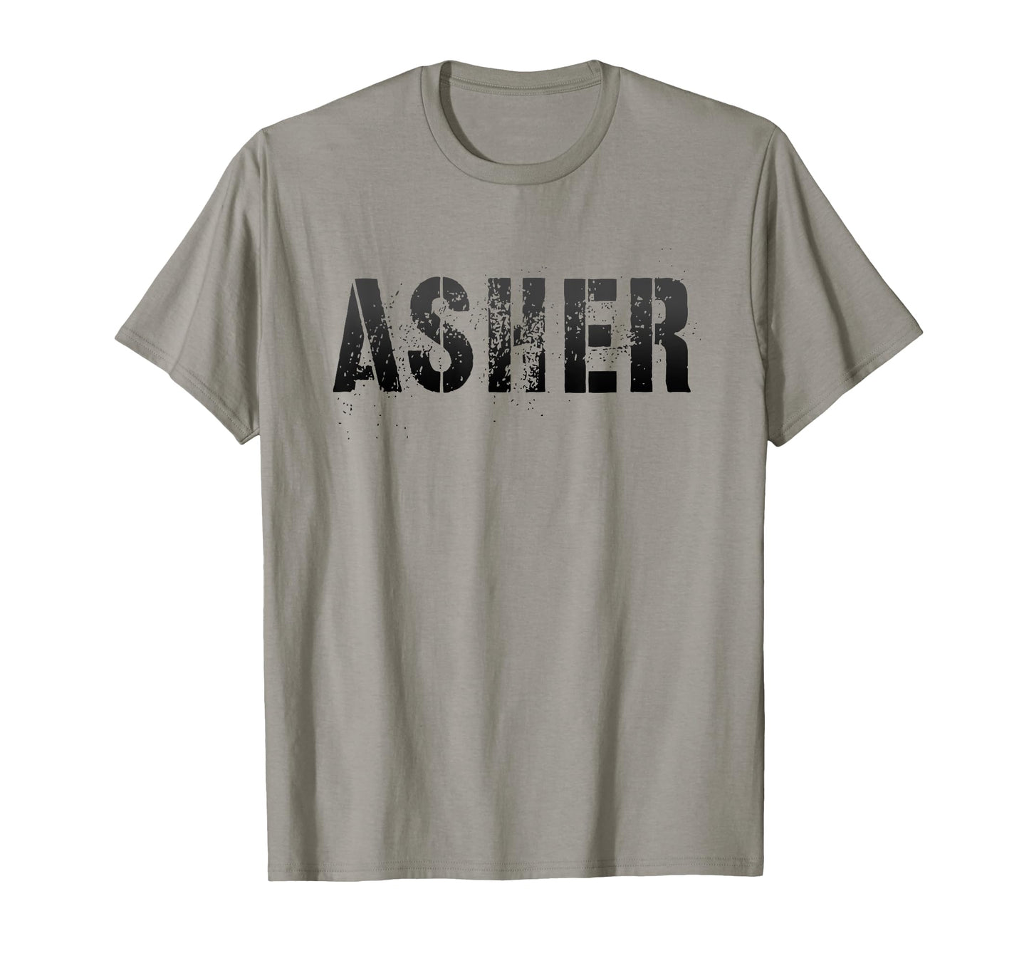 First Name Asher Military T-Shirt - Aesthetic Graphic for Adults - T-Shirt, Sweatshirt, Hoodie