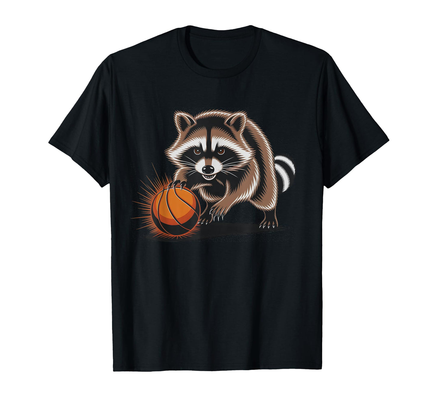 Funny Basketball Raccoon Dunk Dad Hoop T-Shirt - Trendy Graphic for Adults - T-Shirt, Sweatshirt, Hoodie
