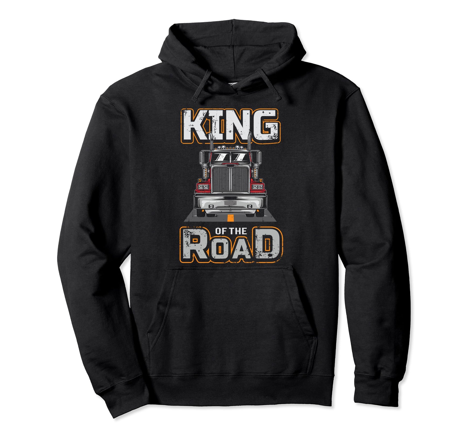 King Road Daddy Trucker Semi Hoodie - Casual Everyday Wear for Adults - T-Shirt, Sweatshirt, Hoodie