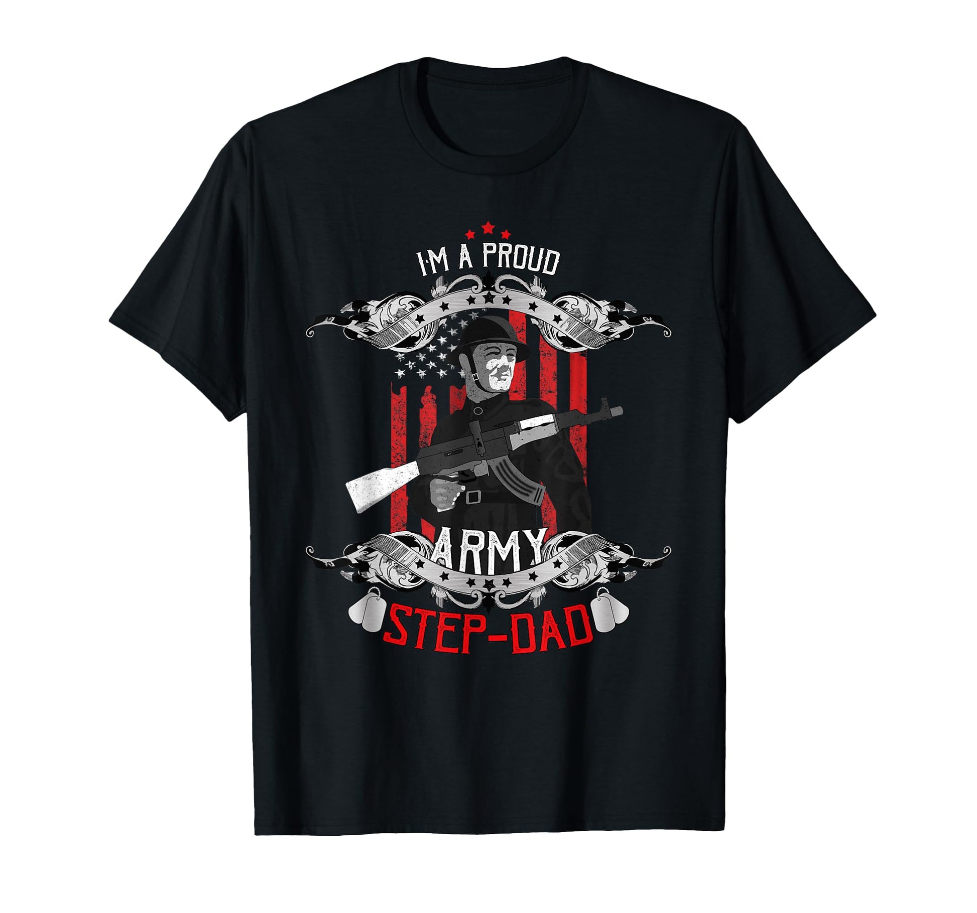 Im Proud Army Step Dad Shirts T-Shirt - Aesthetic Graphic for Adults - T-Shirt, Sweatshirt, Hoodie