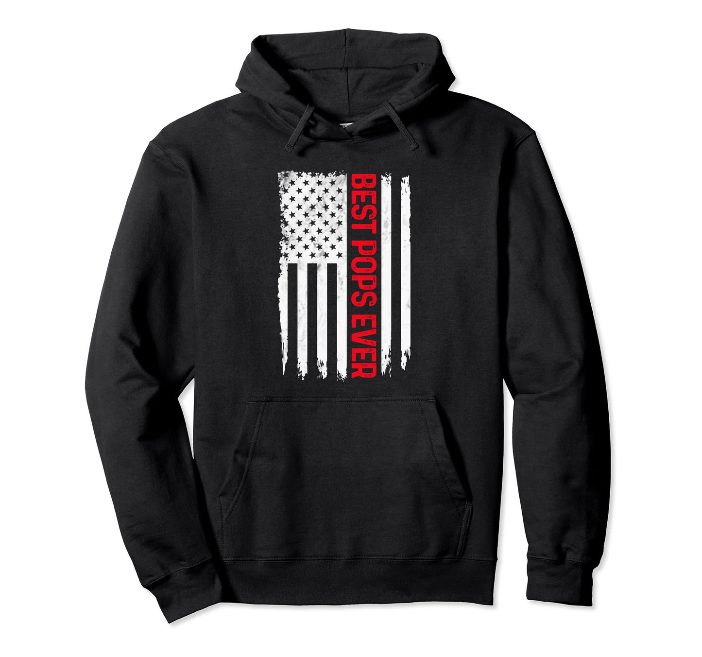 Mens Best Pops Ever American Flag Hoodie - Minimalist Print for Adults - T-Shirt, Sweatshirt, Hoodie