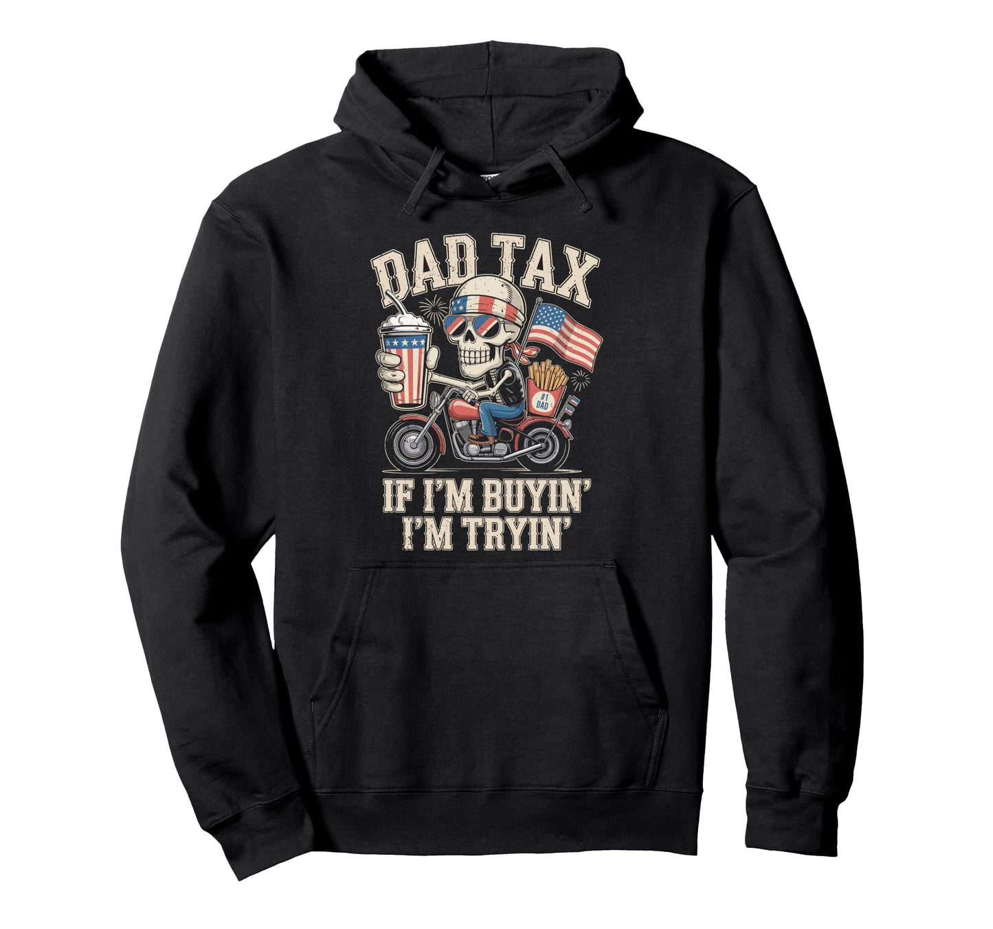 Motorcycle Dad Making Sure Its Not Hoodie - Custom Art Print for Adults - T-Shirt, Sweatshirt, Hoodie