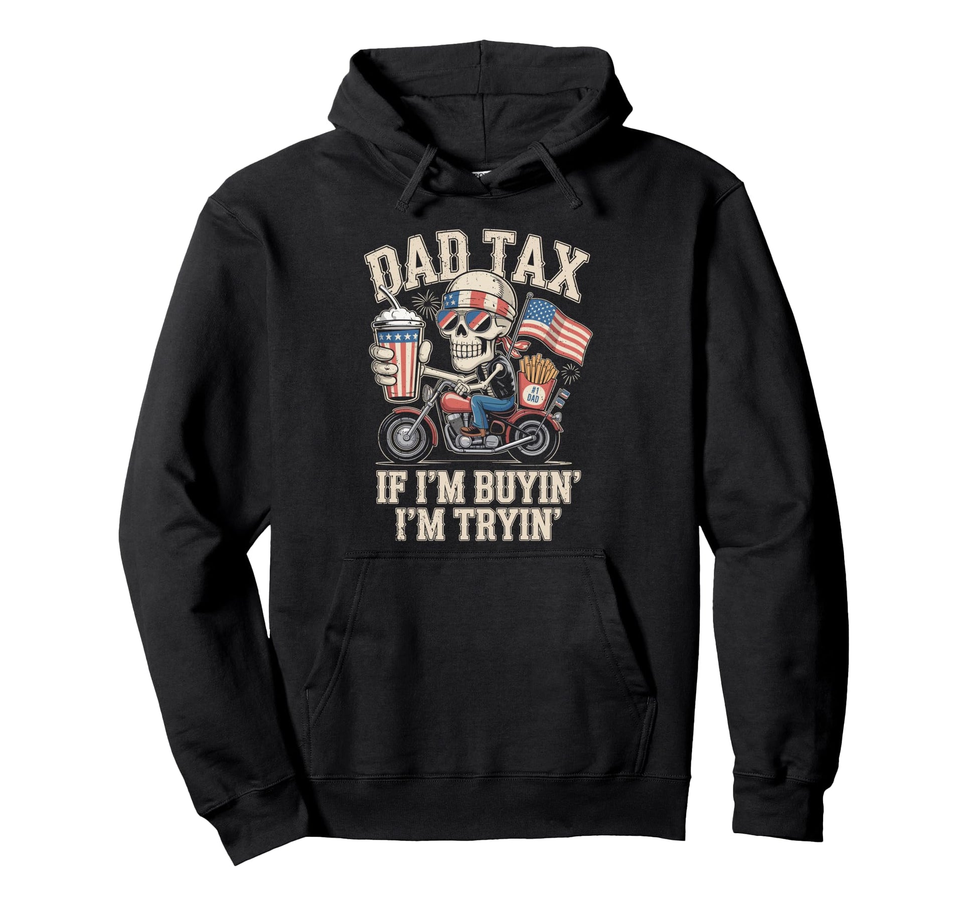 Motorcycle Dad Making Sure Its Not Hoodie - Custom Art Print for Adults - T-Shirt, Sweatshirt, Hoodie