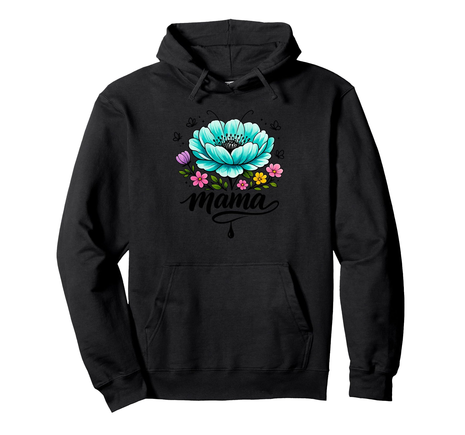 Boho Floral Mama Mothers Day Mom Mama Hoodie - Minimalist Print Men Women - T-Shirt, Sweatshirt, Hoodie