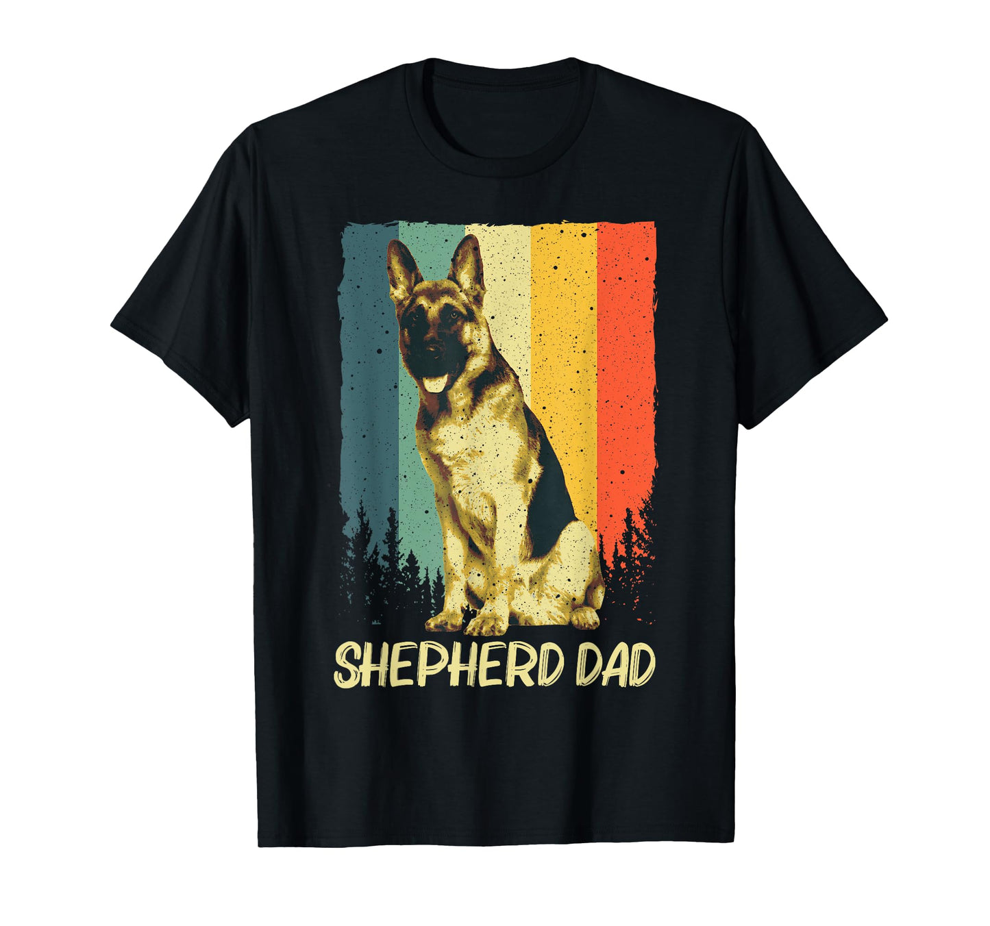 German Shepherd Art Dad Father K9 Police T-Shirt - Graphic Print Unisex - T-Shirt, Sweatshirt, Hoodie