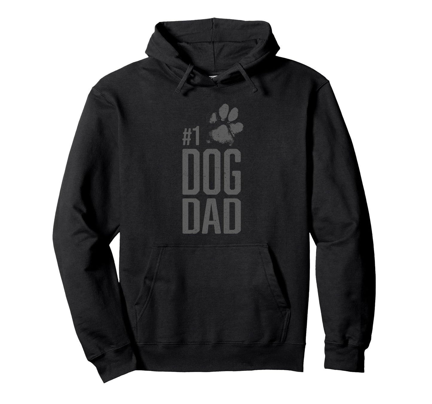 Number One Dog Dad Paw Fathers Day Hoodie - Novelty Apparel for Adults - T-Shirt, Sweatshirt, Hoodie