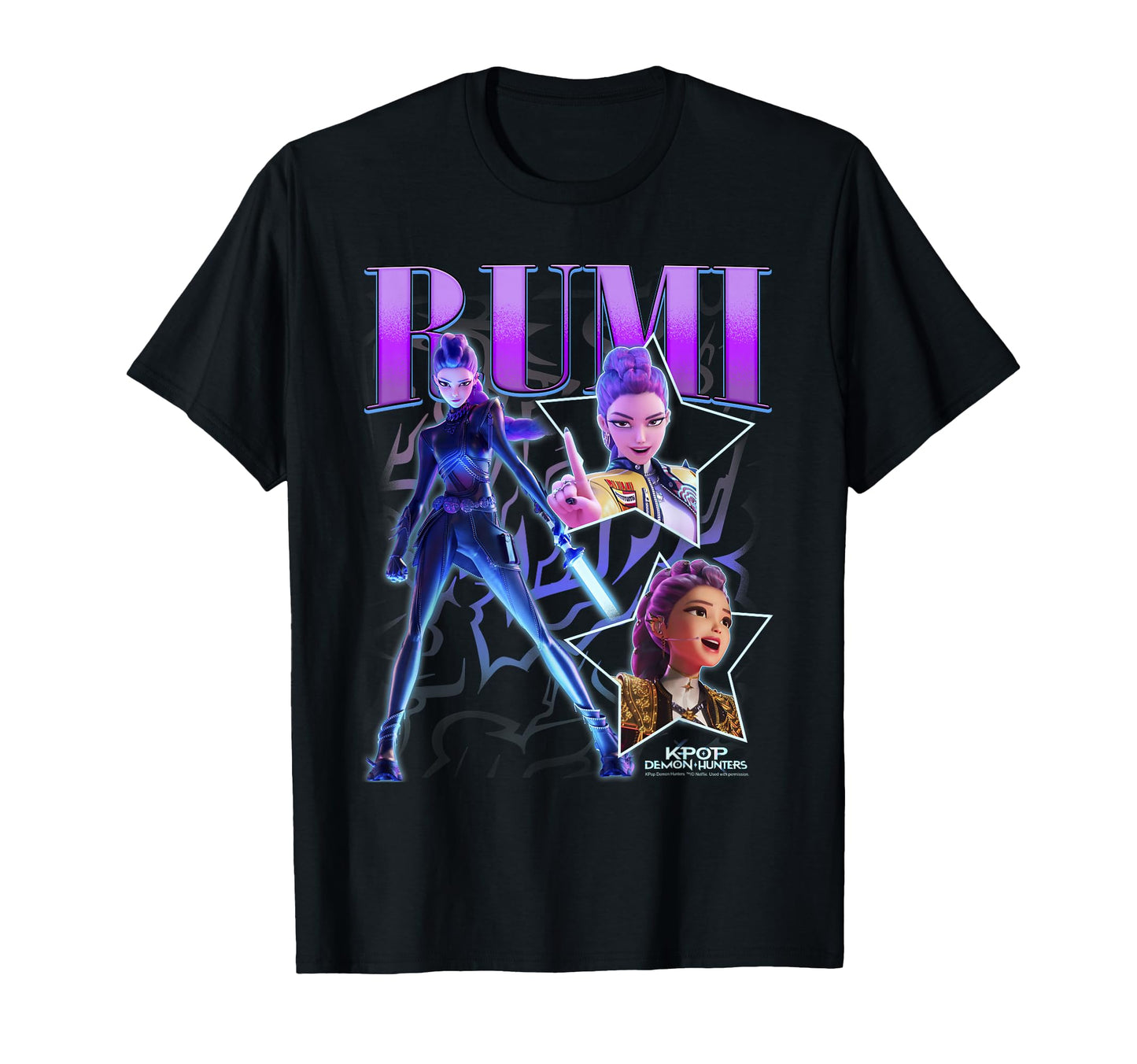 Kpop Demon Hunters Rumi Showcase Y2K T-Shirt - Fun Novelty Design Unisex - T-Shirt, Sweatshirt, Hoodie