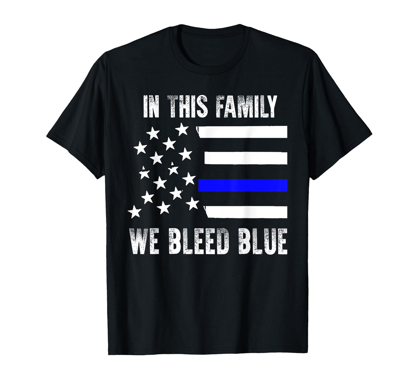 Police Cop Officer We Bleed Blue T-Shirt - Fun Novelty Design for Adults - T-Shirt, Sweatshirt, Hoodie