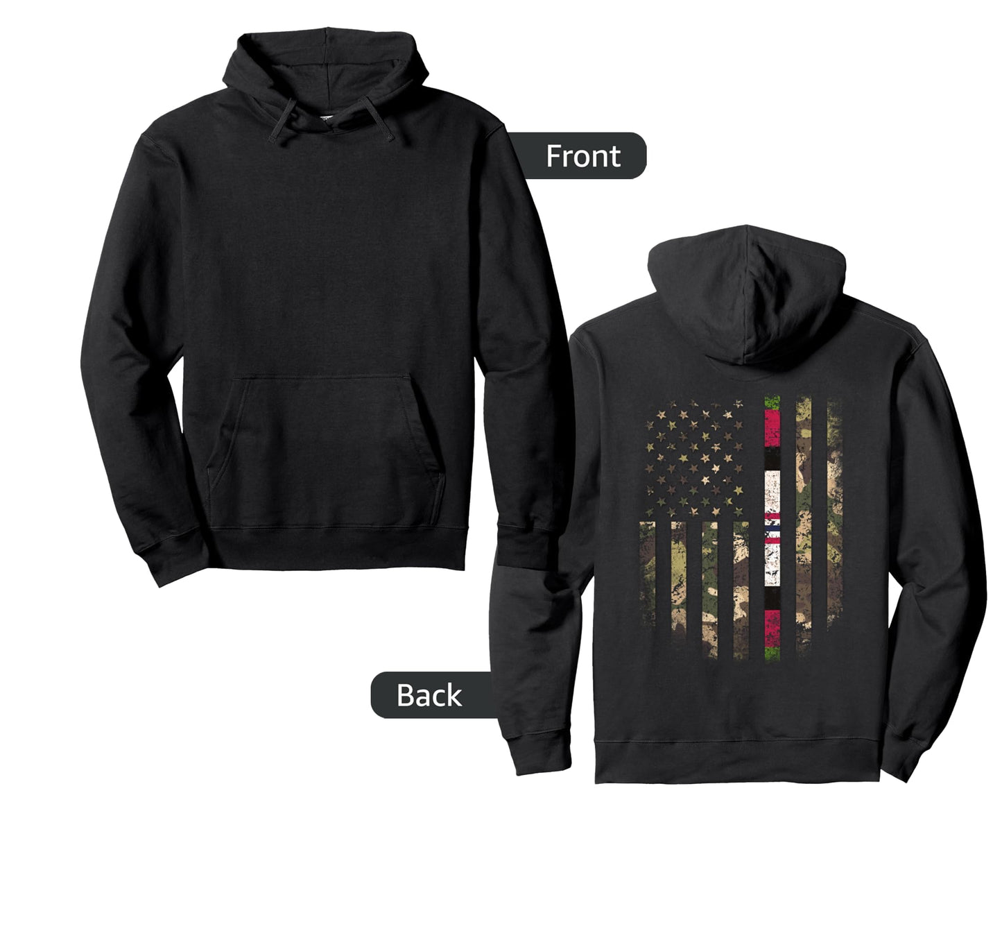 Proud Afghanistan Veteran Camo Us Flag Hoodie - Custom Art Print Men Women - T-Shirt, Sweatshirt, Hoodie