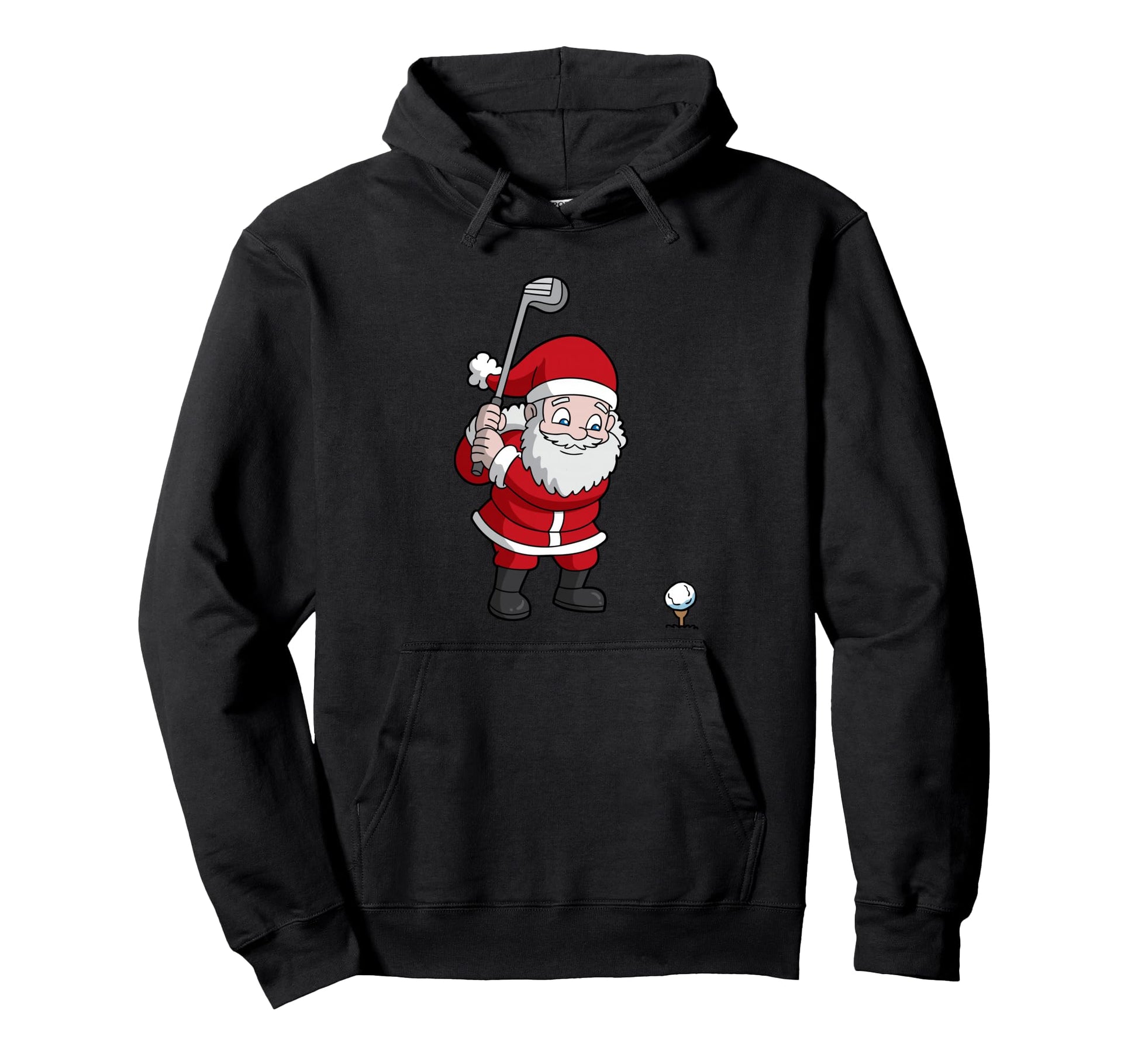 Santa Claus Golf Golfer Golfing Hoodie - Minimalist Print Men Women - T-Shirt, Sweatshirt, Hoodie