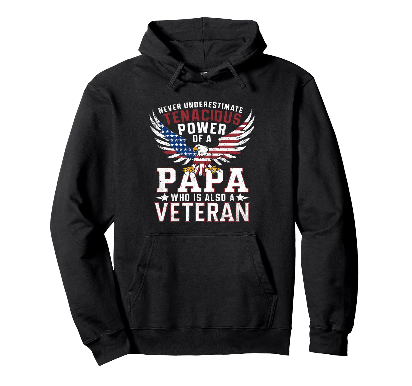 Veteran Papa Usa Veterans Day Us Army Hoodie - Graphic Print for Adults - T-Shirt, Sweatshirt, Hoodie
