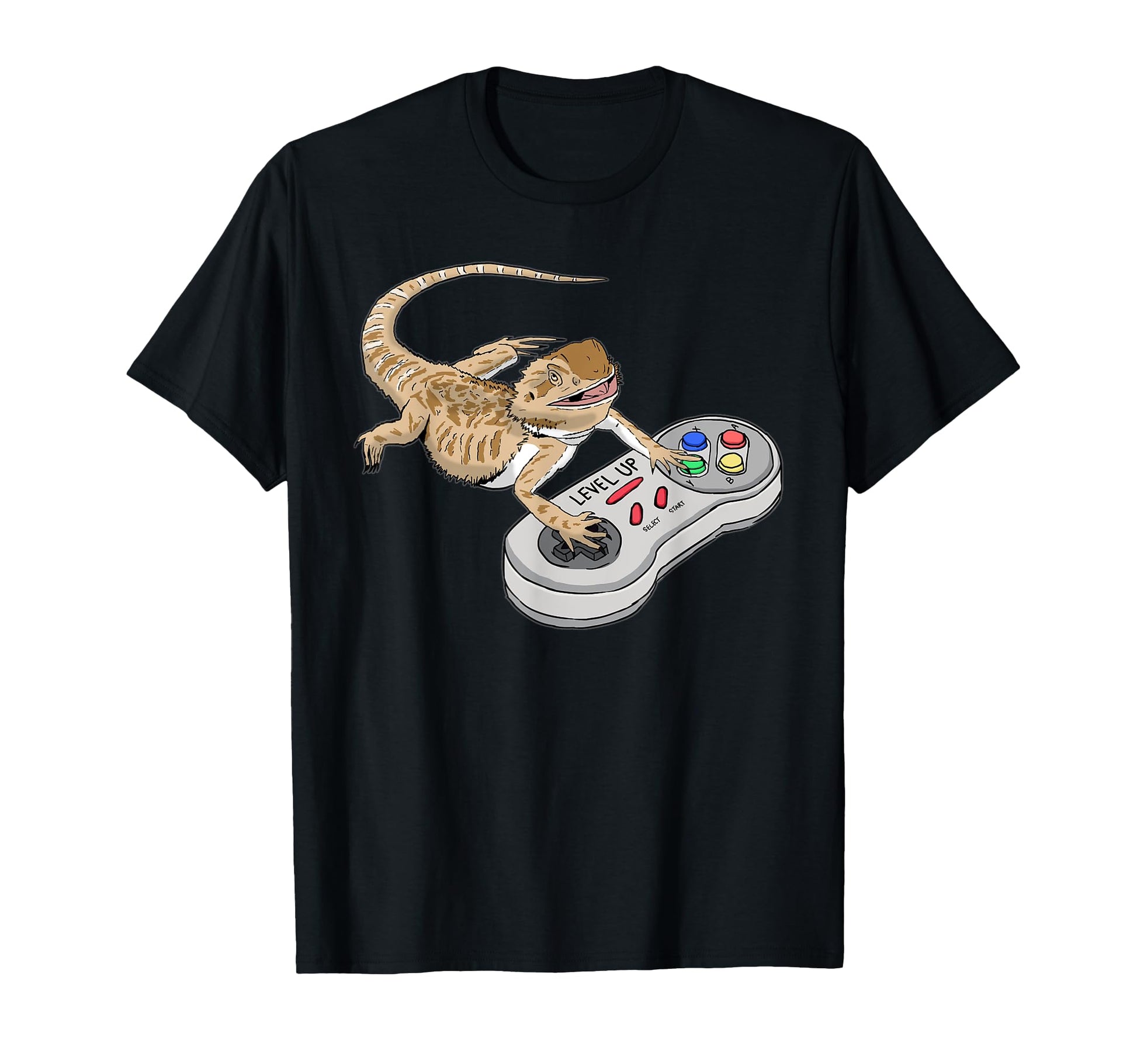 Bearded Dragon Playing Video Game T-Shirt - Fun Novelty Design for Adults - T-Shirt, Sweatshirt, Hoodie