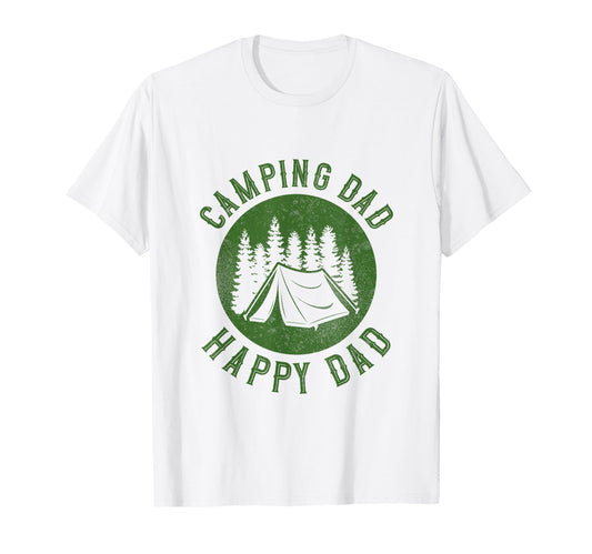 Camping Dad Happy Dad Family Tent T-Shirt - Unique Graphic Unisex - T-Shirt, Sweatshirt, Hoodie