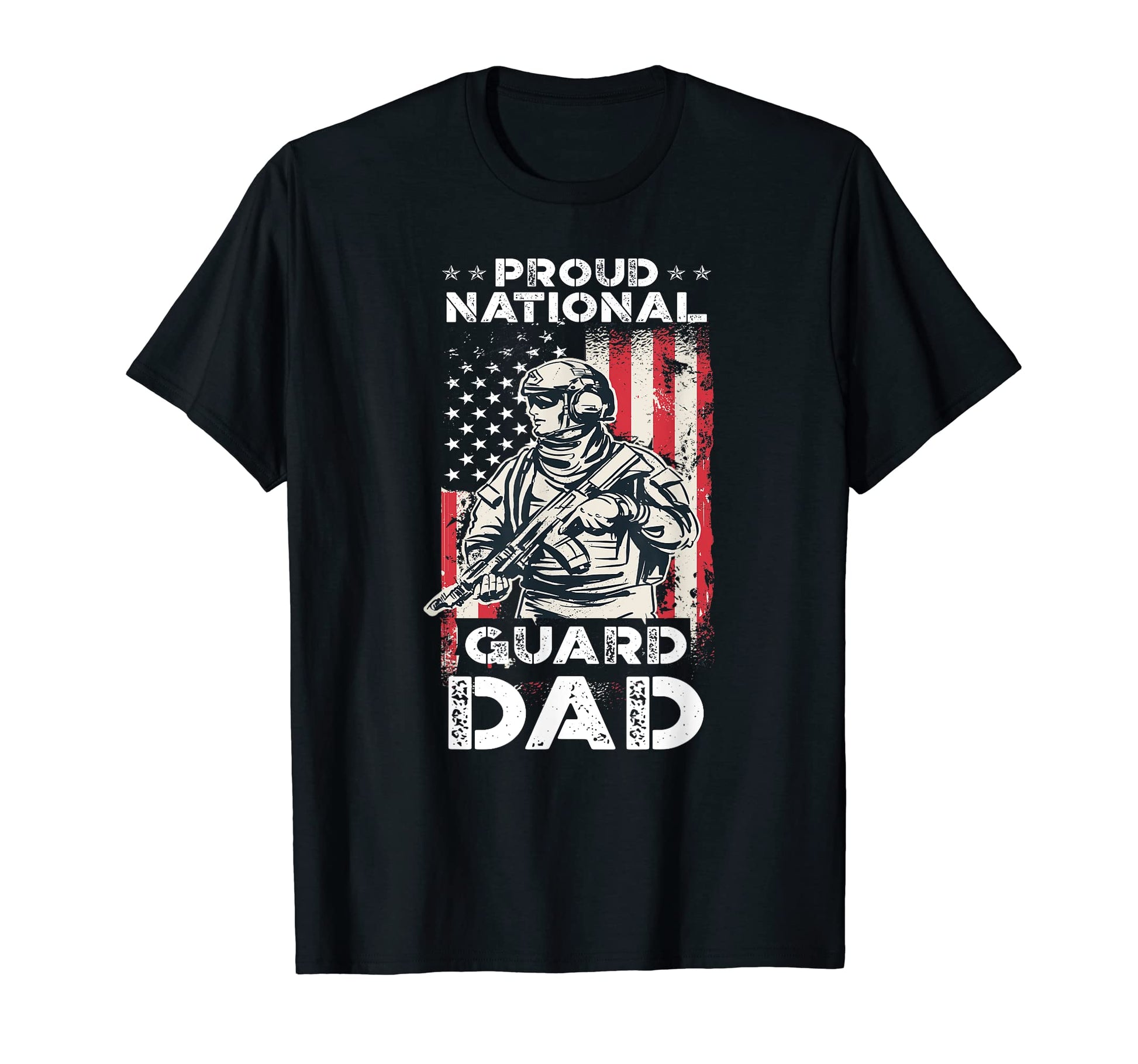 Proud National Guard Dad Army Dads T-Shirt - Aesthetic Graphic for Adults - T-Shirt, Sweatshirt, Hoodie