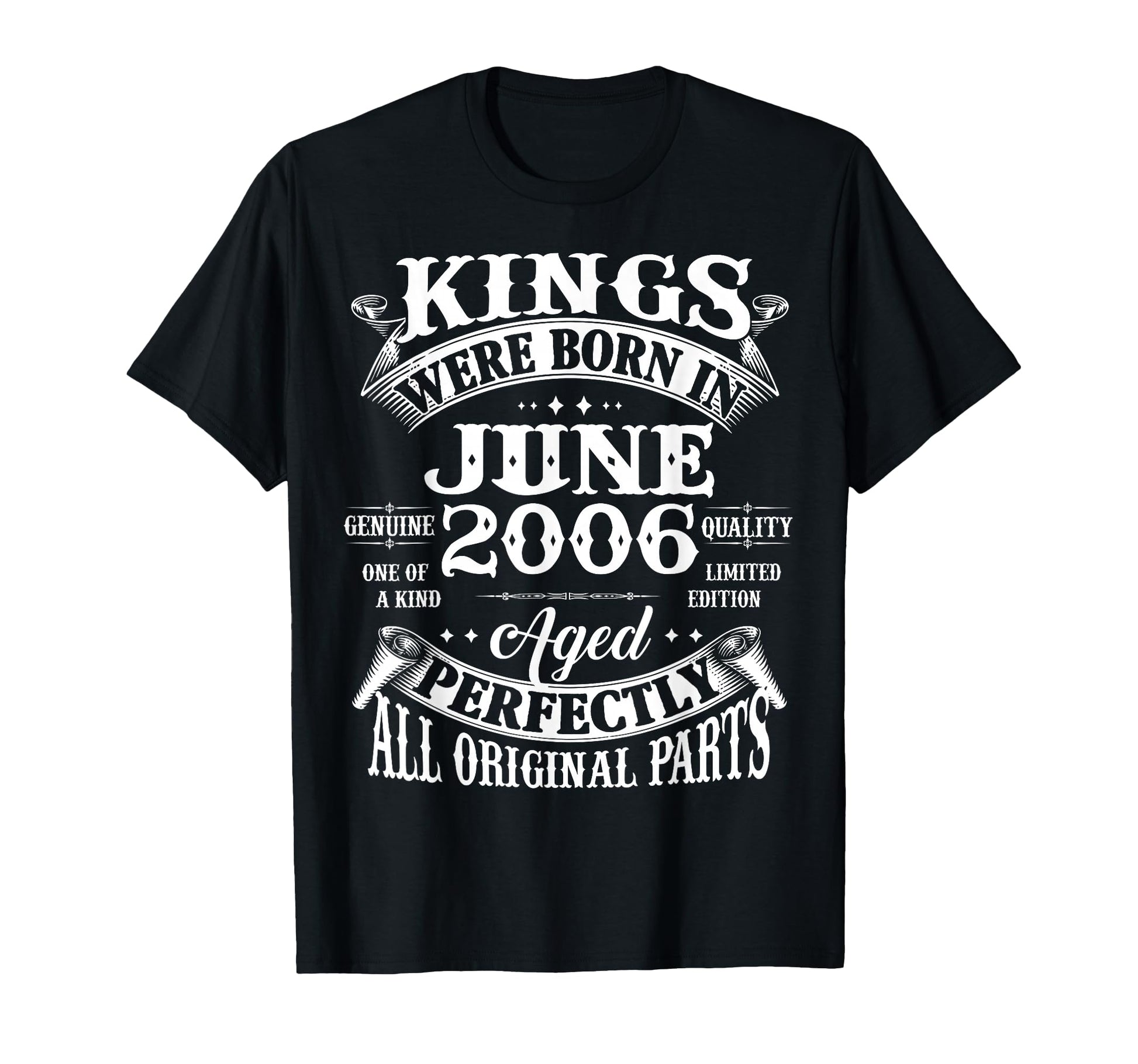 20Th Birthday Gift Kings Born June 2006 T-Shirt - Trendy Graphic Men Women - T-Shirt, Sweatshirt, Hoodie