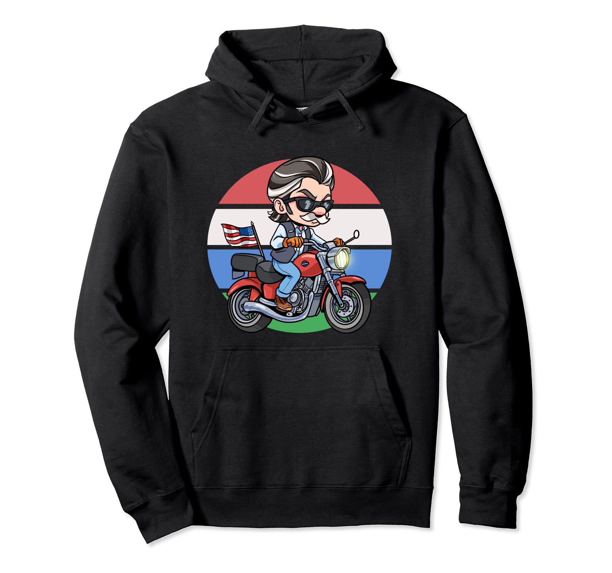 National Motorcycle Day Biker Dad Hoodie - Streetwear Style for Adults - T-Shirt, Sweatshirt, Hoodie