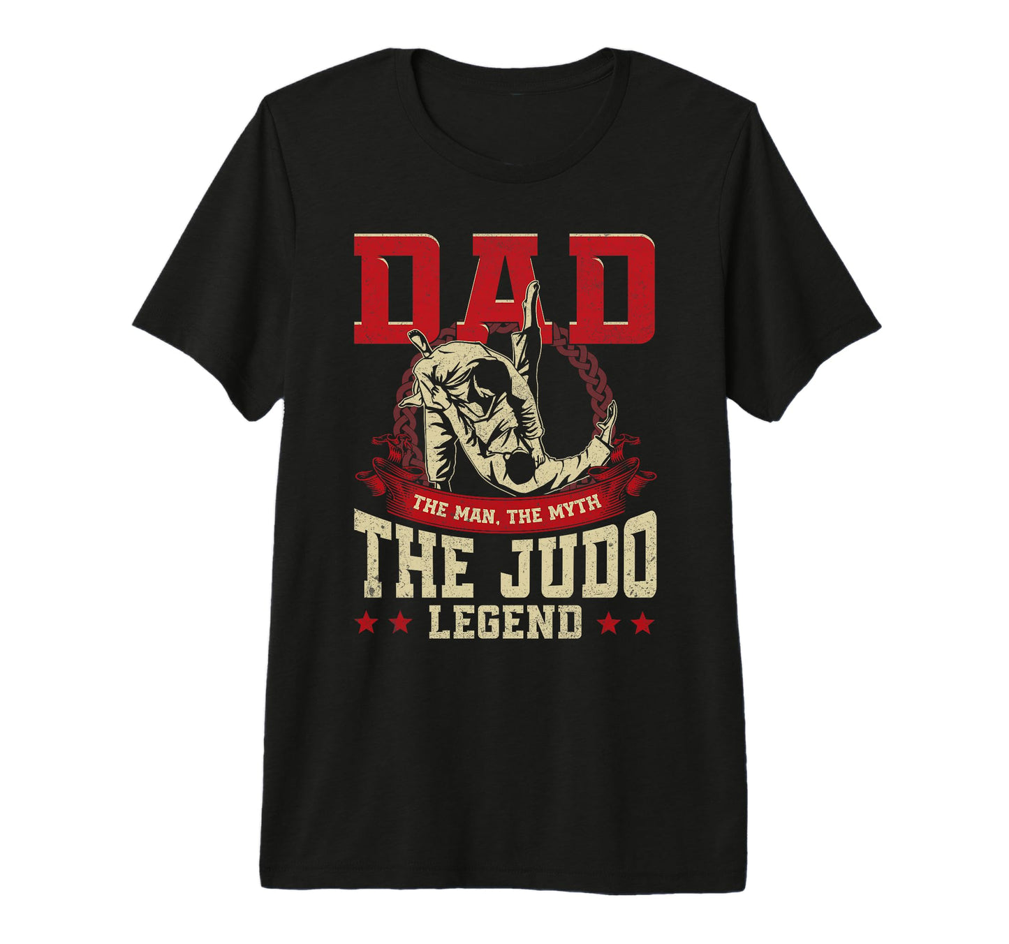 Dad Myth Judo Legend Karate Fan Tri T-Shirt - Graphic Print for Adults - T-Shirt, Sweatshirt, Hoodie