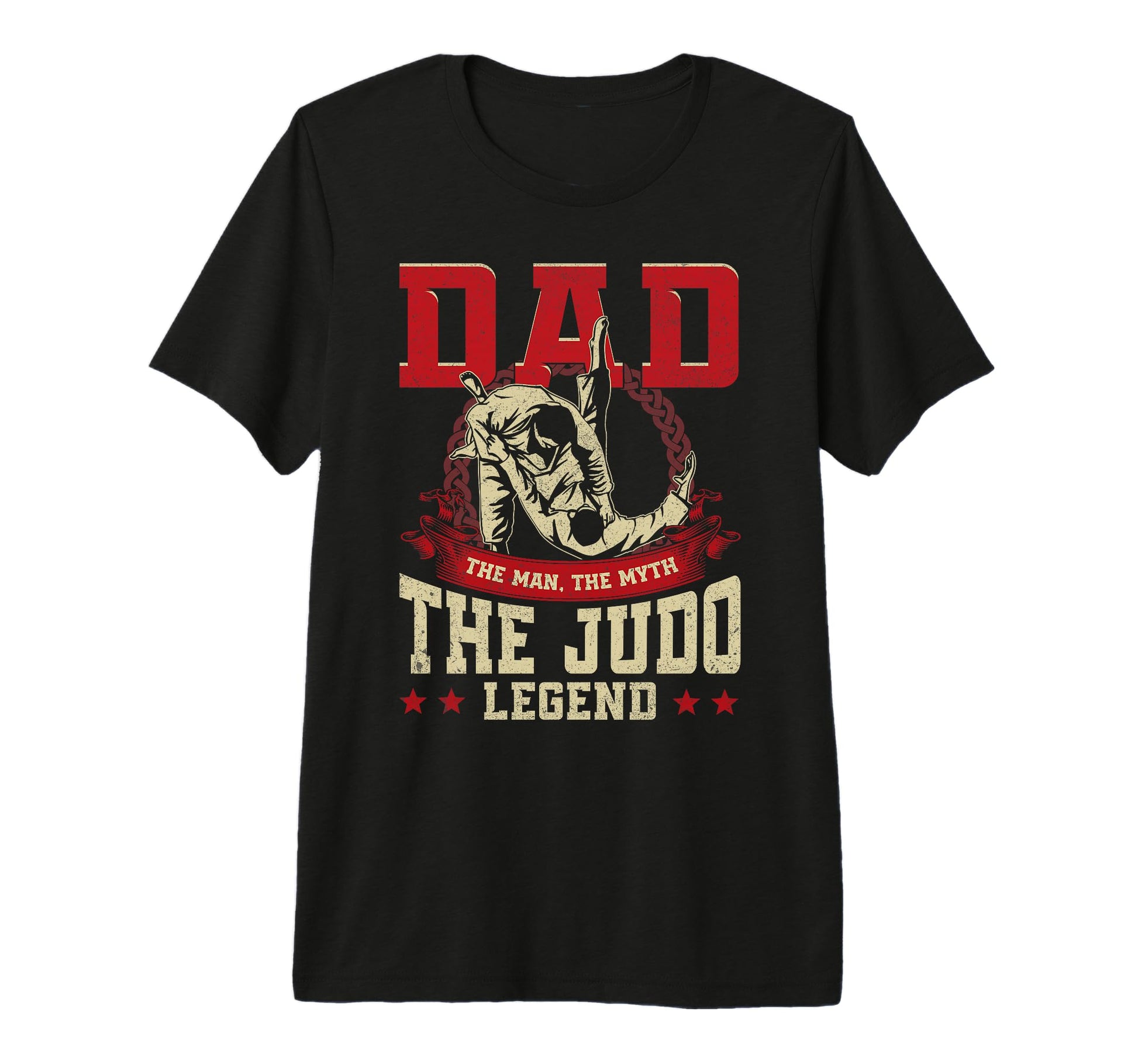 Dad Myth Judo Legend Karate Fan Tri T-Shirt - Graphic Print for Adults - T-Shirt, Sweatshirt, Hoodie