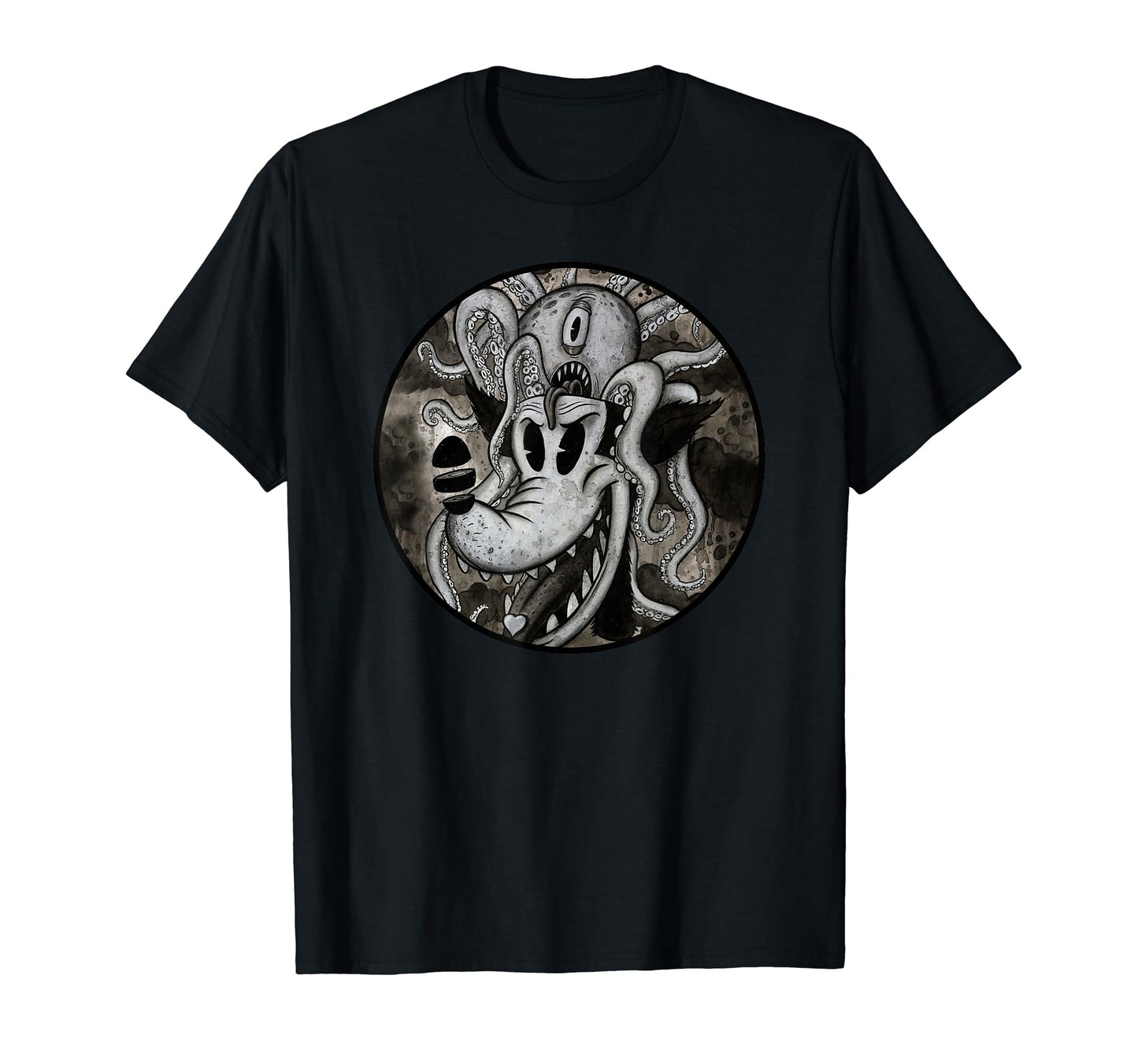 Big Bad Wolf Horror Cartoon Animation Pop T-Shirt - Trendy Graphic Unisex - T-Shirt, Sweatshirt, Hoodie
