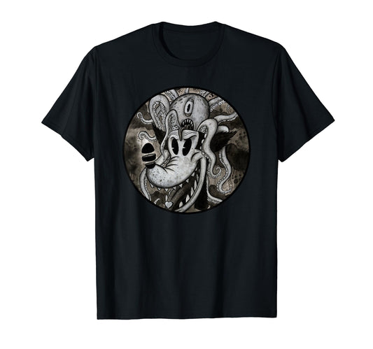 Big Bad Wolf Horror Cartoon Animation Pop T-Shirt - Trendy Graphic Unisex - T-Shirt, Sweatshirt, Hoodie