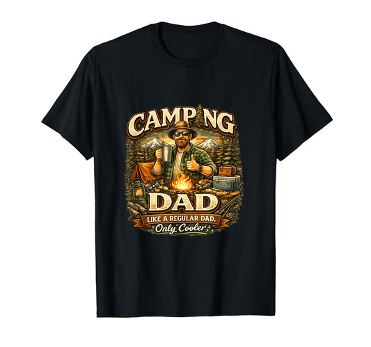 Camping Is My Therapy Funny Camping Dad T-Shirt - Custom Art Print Unisex - T-Shirt, Sweatshirt, Hoodie