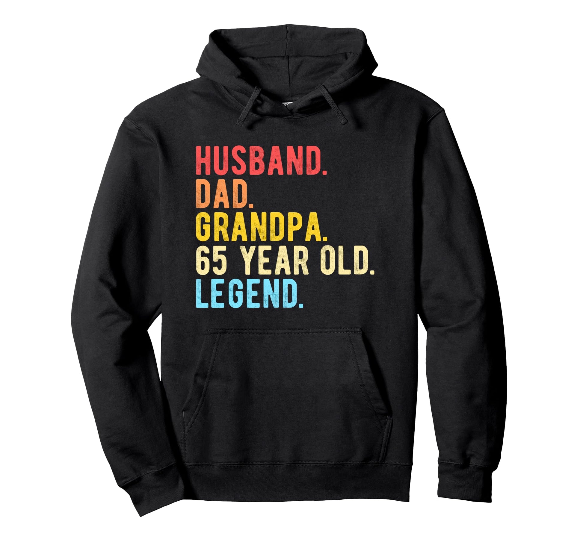 Husband Dad Grandpa 65 Year Old Hoodie - Fun Novelty Design for Adults - T-Shirt, Sweatshirt, Hoodie