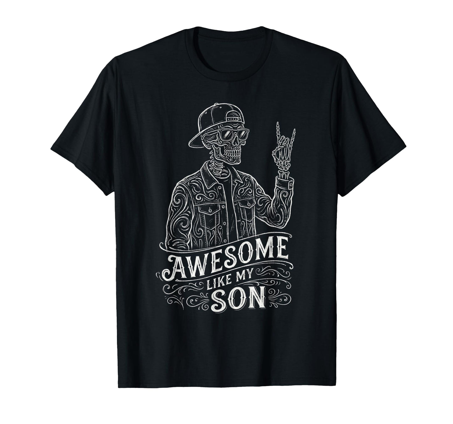 Awesome Like My Son Skeleton Funny T-Shirt - Fun Novelty Design for Adults - T-Shirt, Sweatshirt, Hoodie