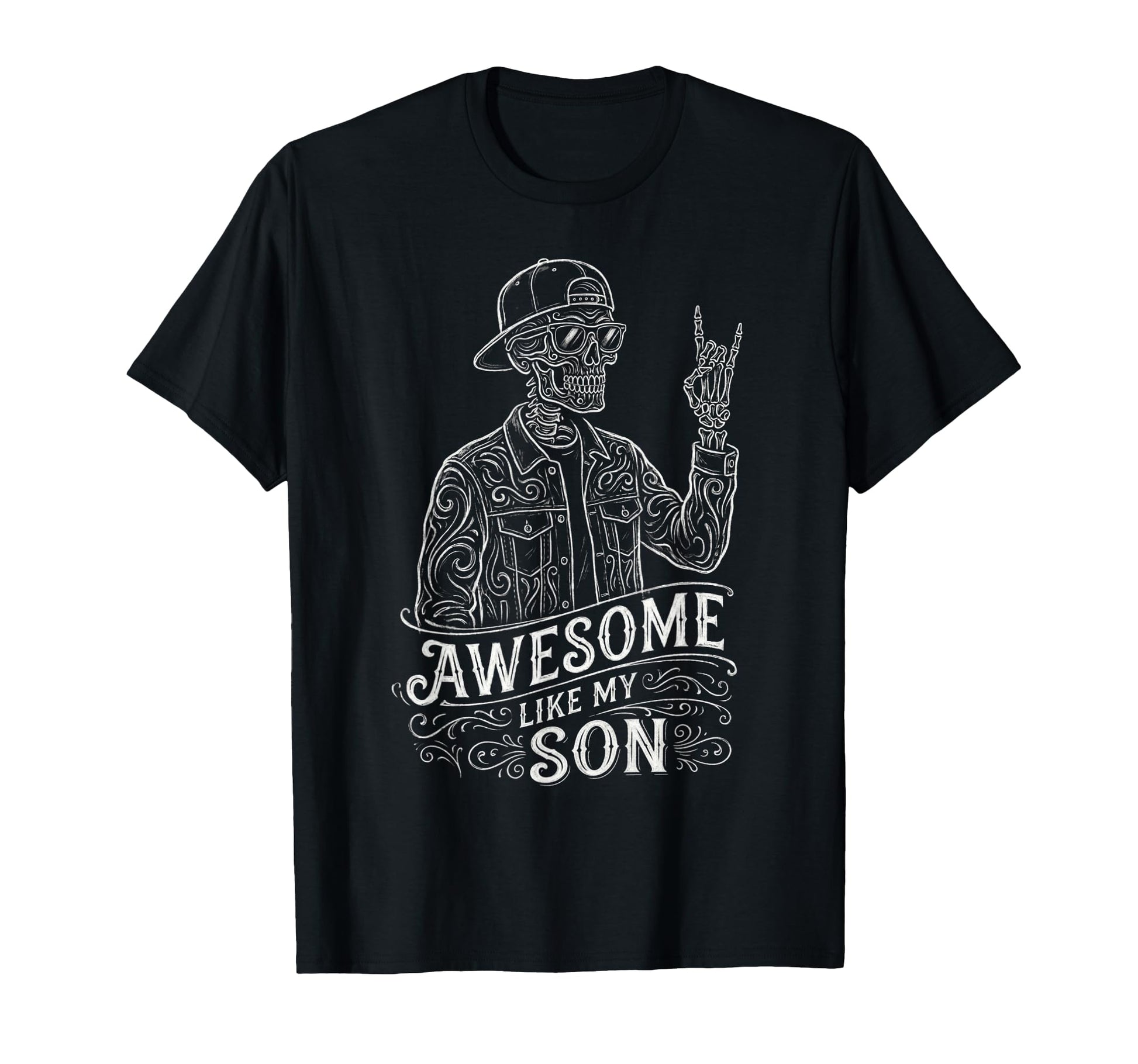 Awesome Like My Son Skeleton Funny T-Shirt - Fun Novelty Design for Adults - T-Shirt, Sweatshirt, Hoodie